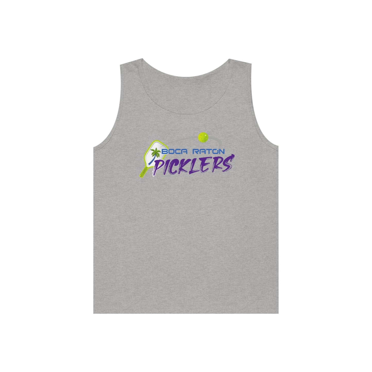 Boca Raton Picklers Men’s - NPL Team Cotton Tank - customize back or keep VAMOS!
