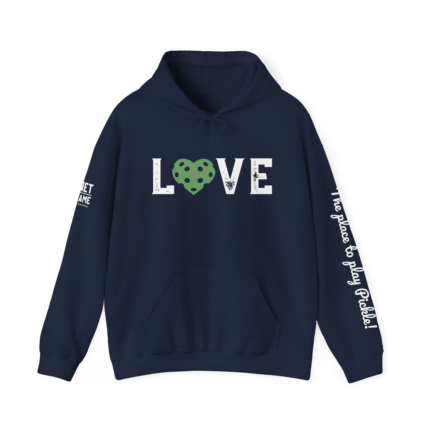 Net Game Pickle - LOVE Hoodie. No name on sleeve version