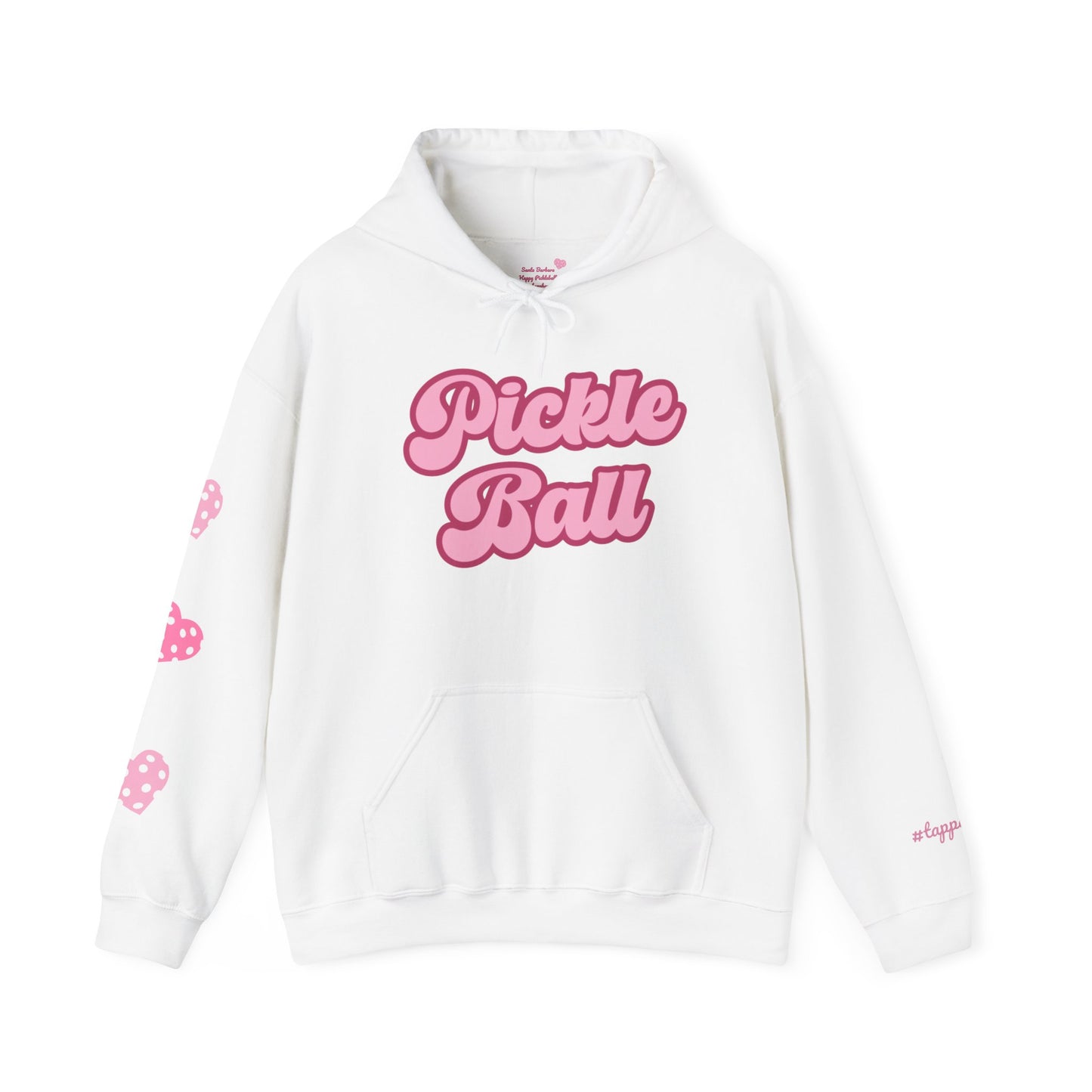 Kara’s Pickleball Retro Hoodie -#tappaddles on sleeve (or your name)