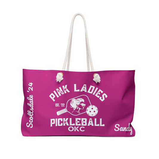 NEW Pink Ladies _ Raspberry -Pickleball Weekender Bag - customize name