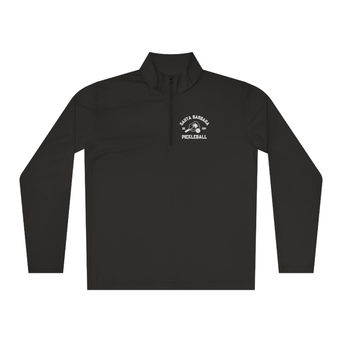 Santa Barbara Pickleball BLACK & WHITE LOGO - Unisex Quarter-Zip Pullover