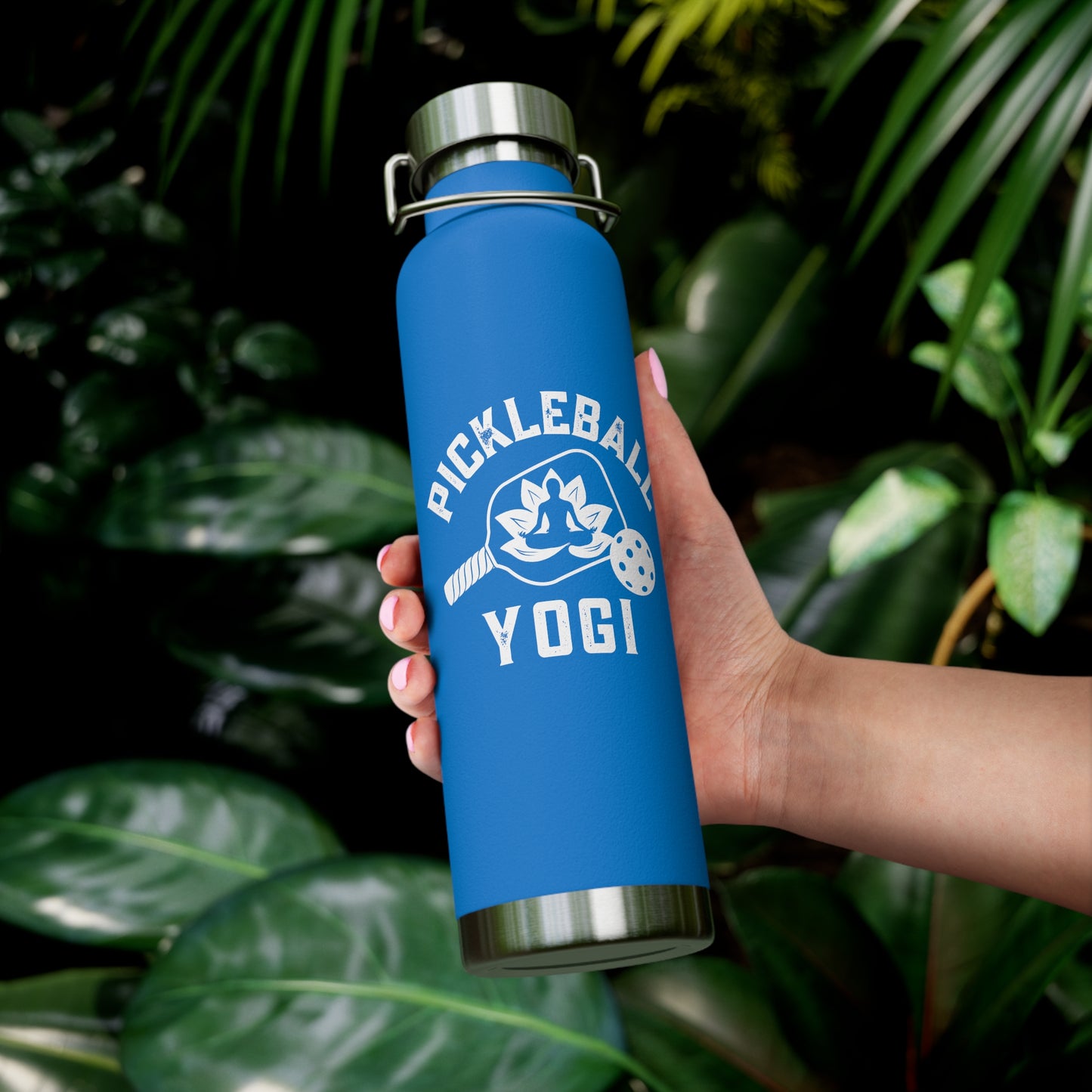 Pickleball Yogi - Copper Vacuum Insulated Bottle, 22oz