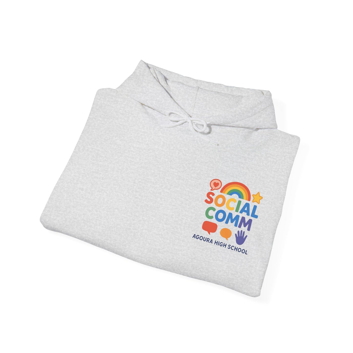 SOCIAL COMM Unisex Hoodies 50/50 blend Gilden 2 sided print
