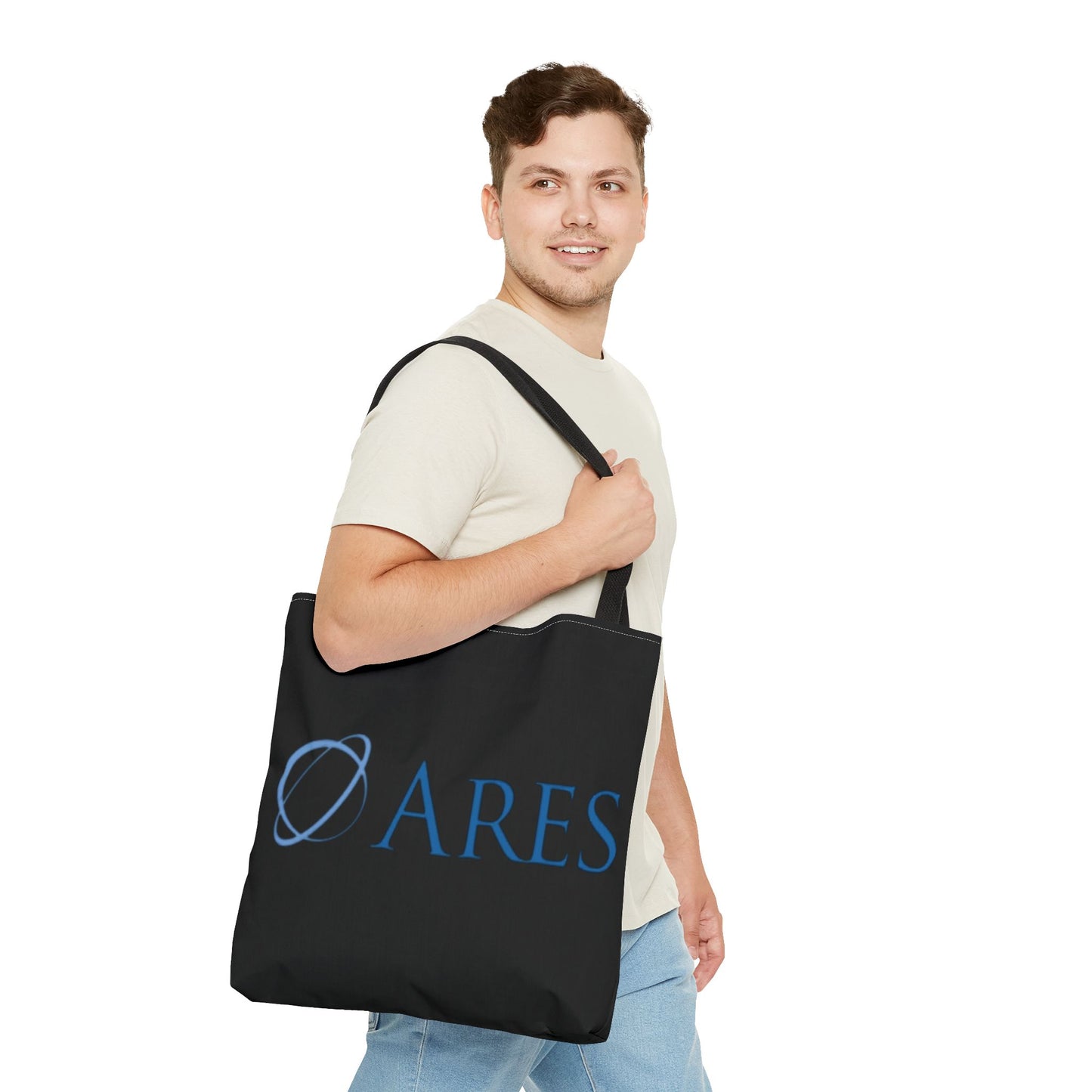 Ares Logo Tote Bag - Stylish Black Carryall for Everyday Use