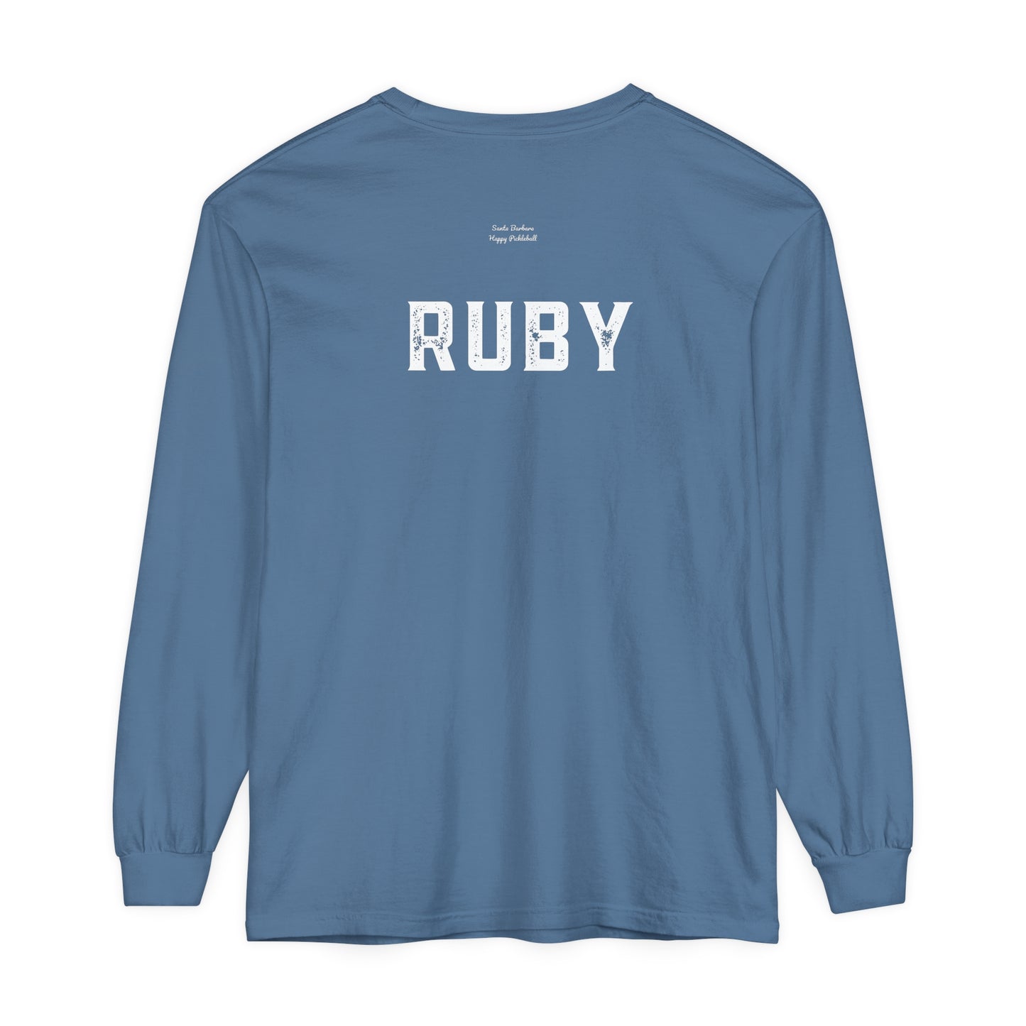 Pickleball Pro - Ruby - Unisex Garment-dyed Long Sleeve T-Shirt