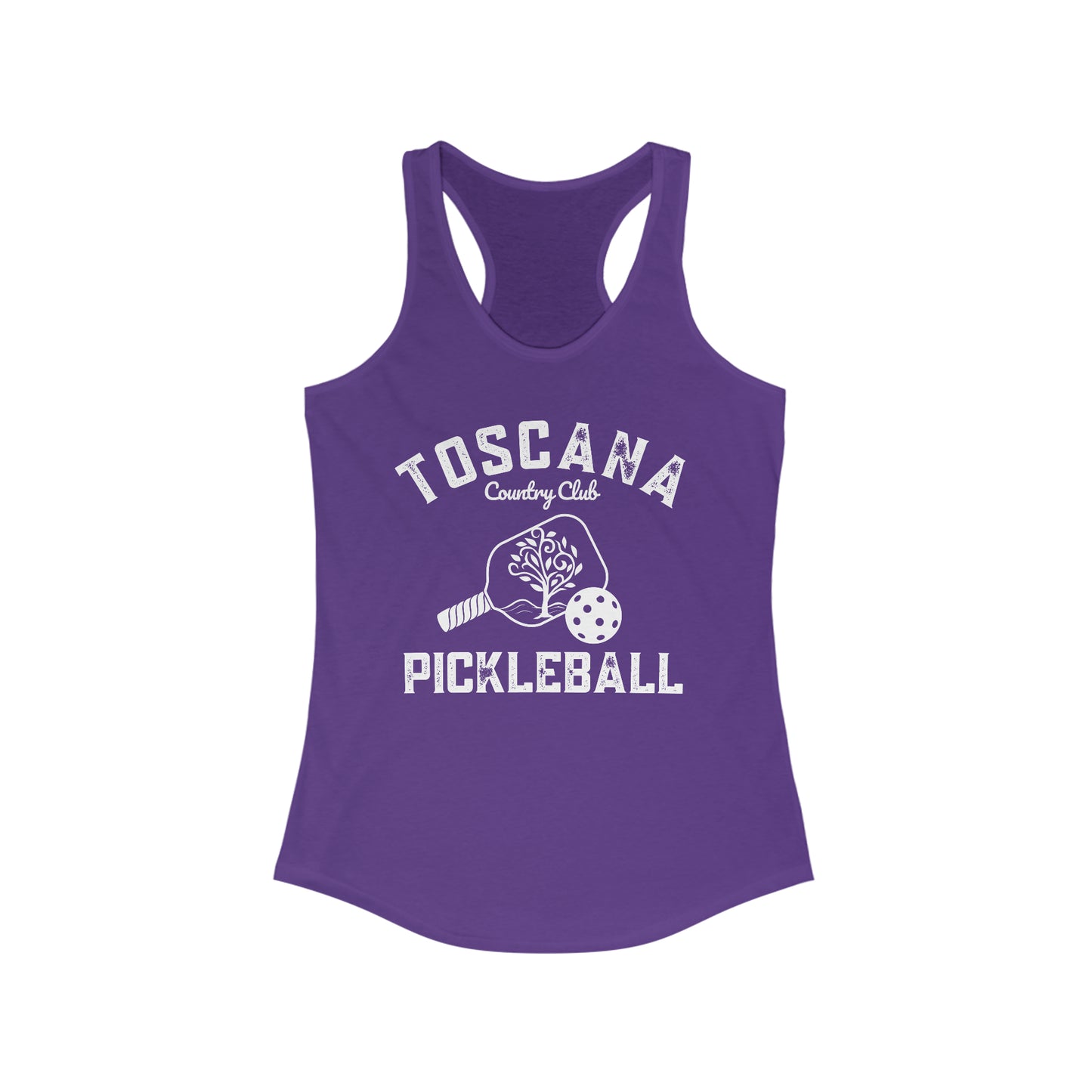 Toscana Country Club. - Women's Ideal Racerback Tank - customize back