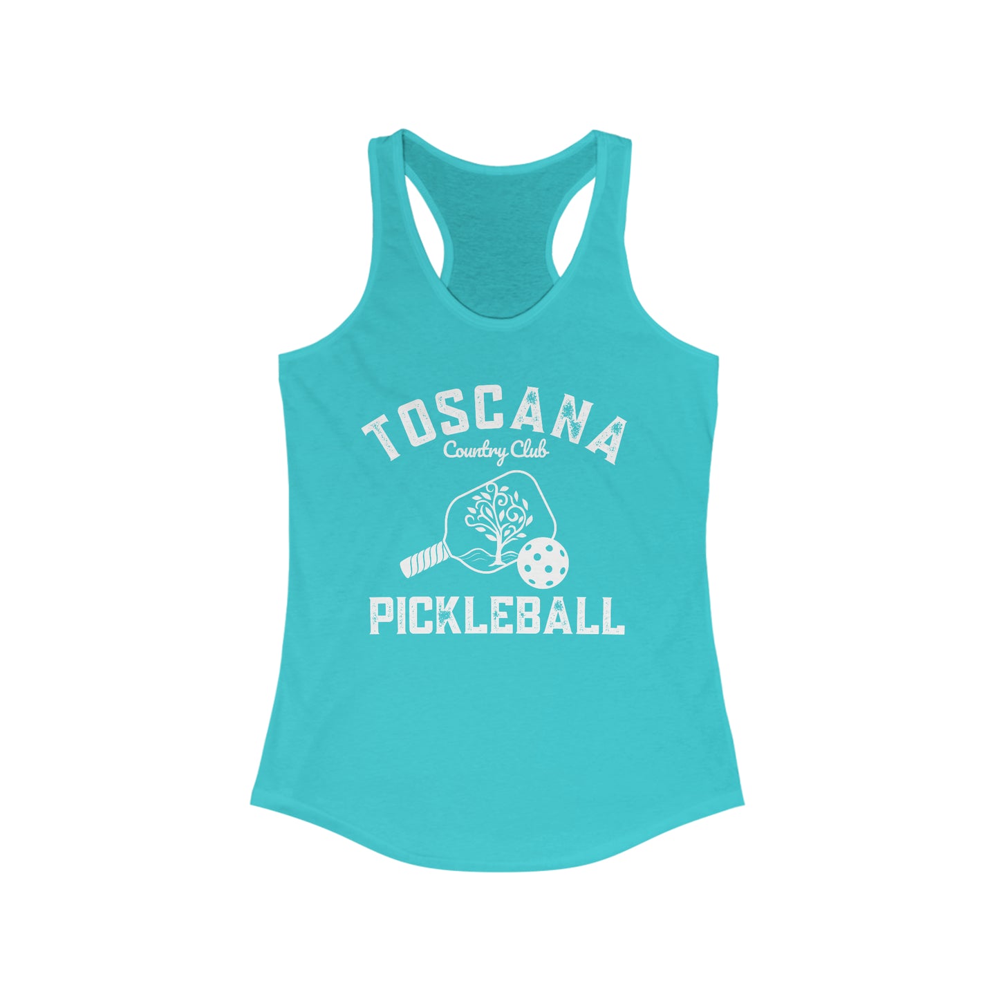 Toscana Country Club. - Women's Ideal Racerback Tank - customize back