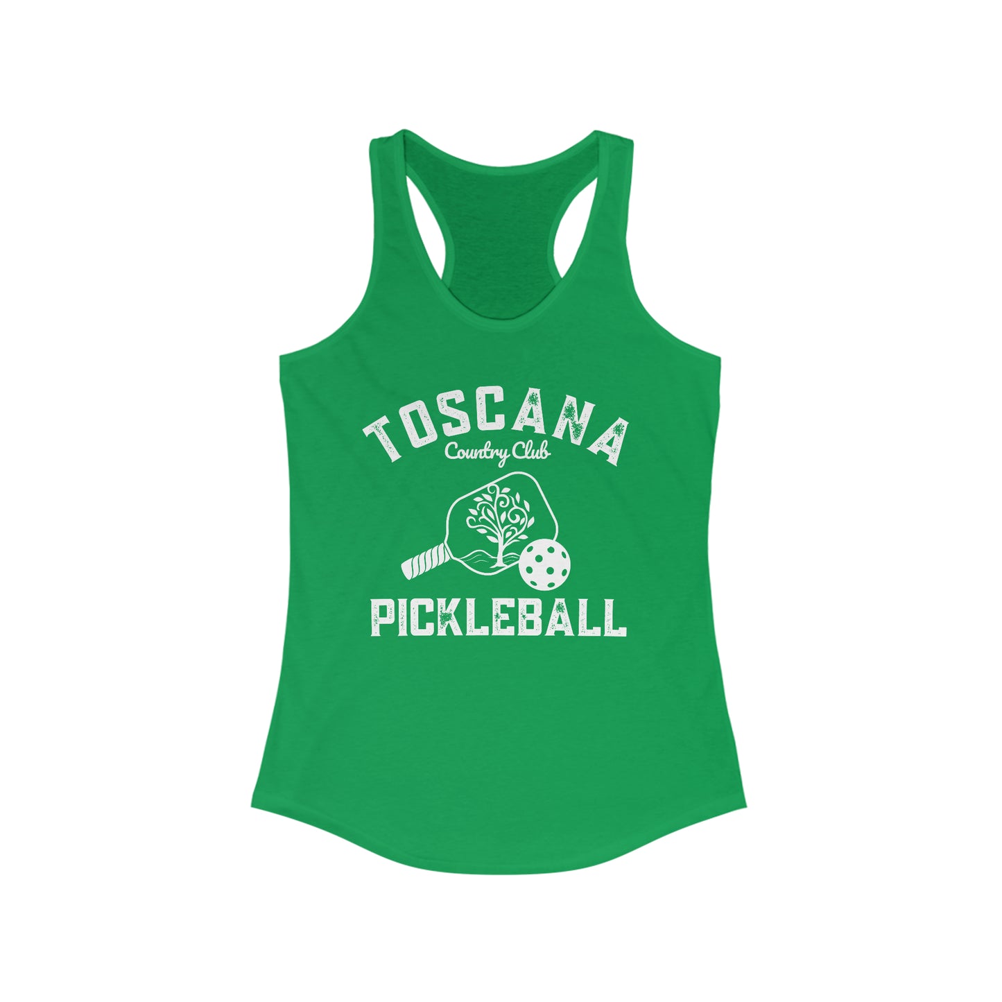 Toscana Country Club. - Women's Ideal Racerback Tank - customize back