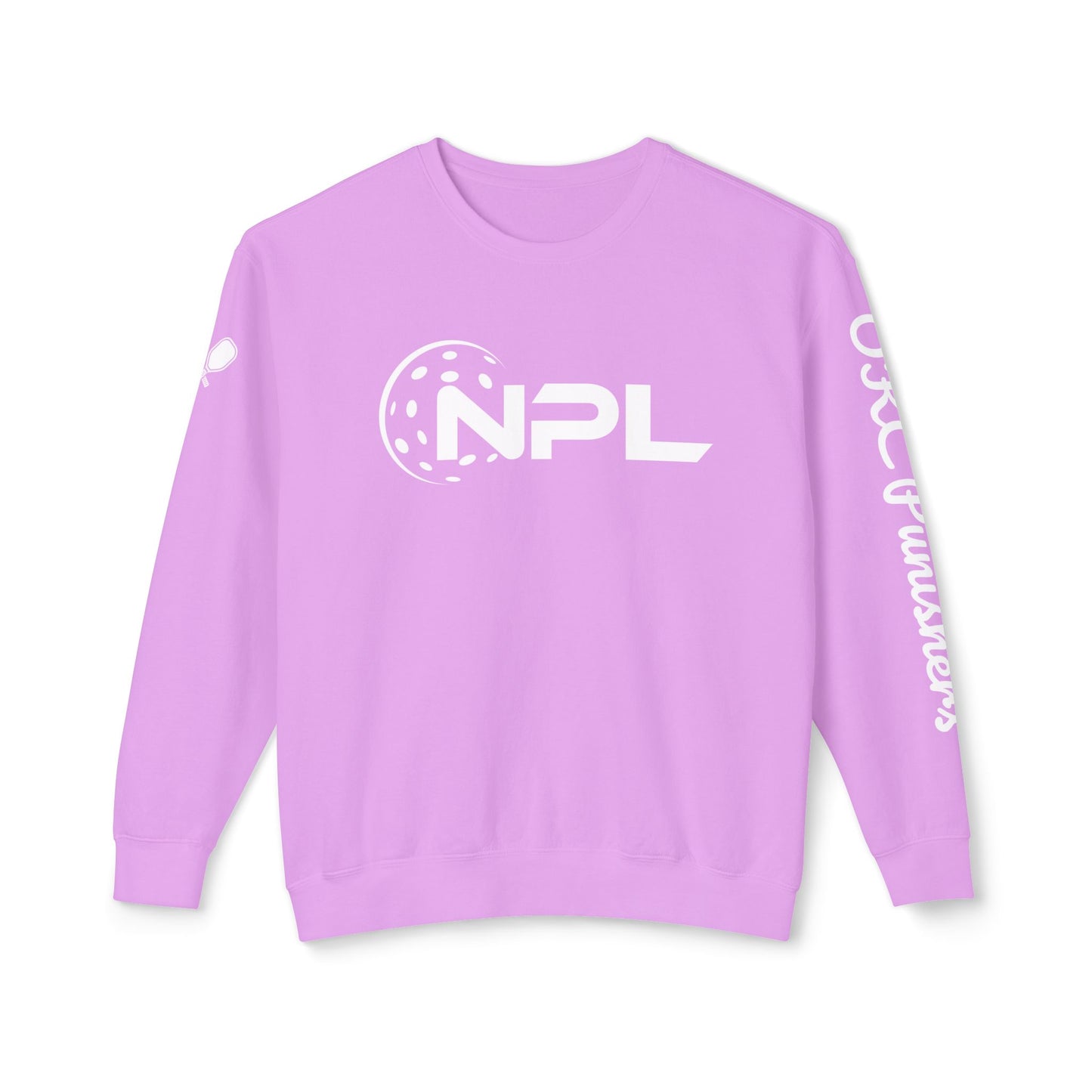 NPL Garment Dyed- Unisex Garment Dyed Lightweight Crew - Customize Sleeve w/ Name