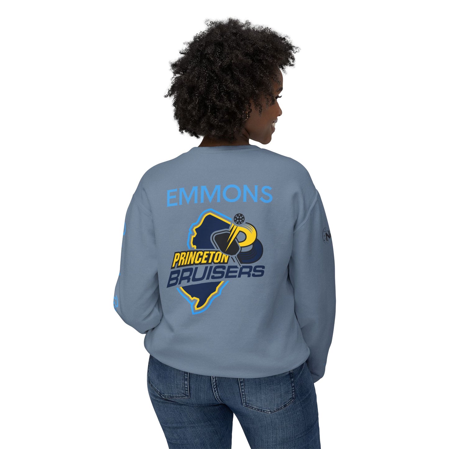 Princeton Bruisers Garment Dyed Customized Beach Crew. Customize back