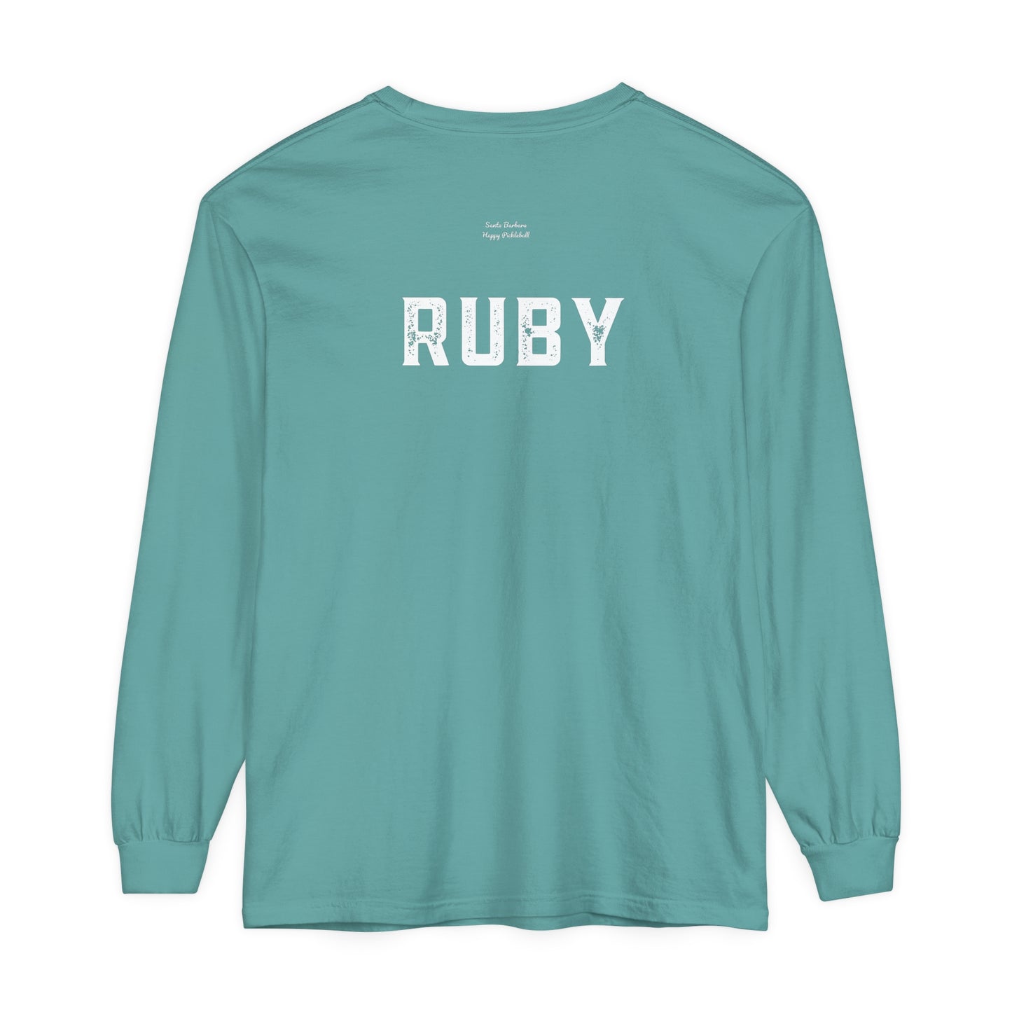 Pickleball Pro - Ruby - Unisex Garment-dyed Long Sleeve T-Shirt