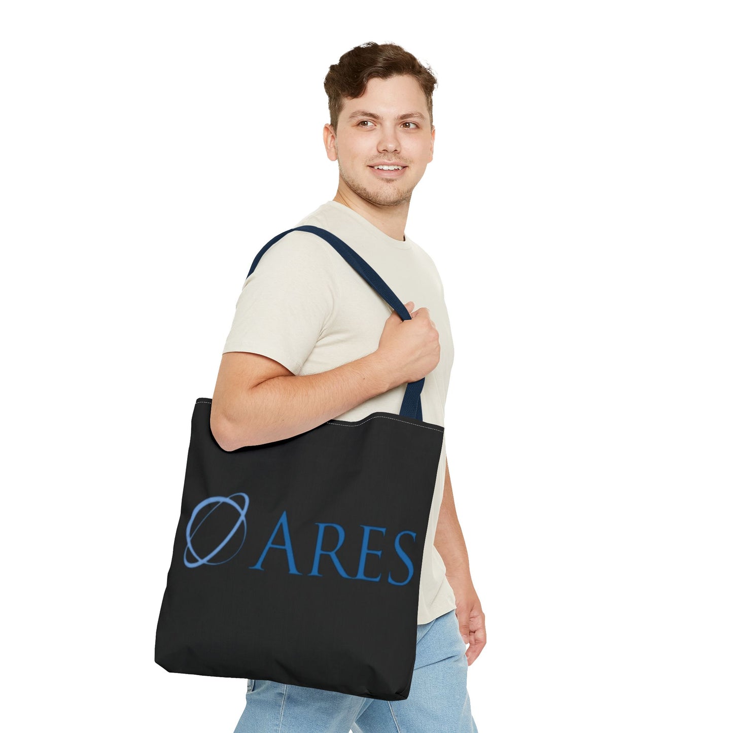 Ares Logo Tote Bag - Stylish Black Carryall for Everyday Use