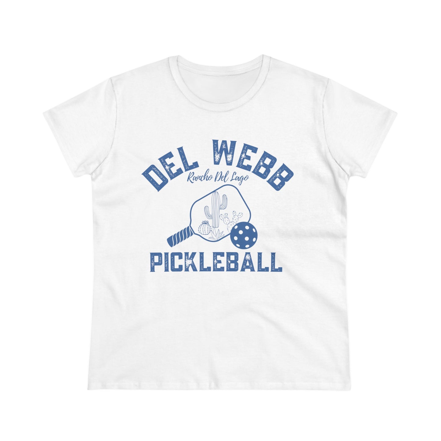 Del Webb Pickleball - Women's Midweight Cotton Tee