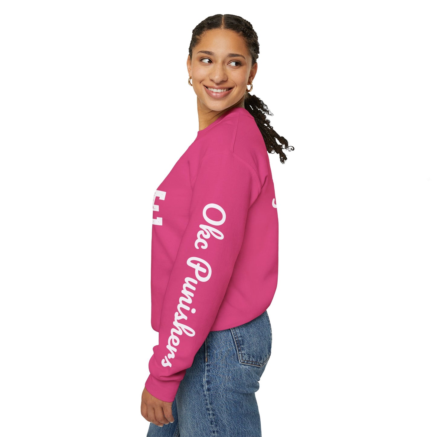 Pink Pickle Sweatshirt - 50% Cotton Soft, Customize Sleeve & Back - add name in instructions