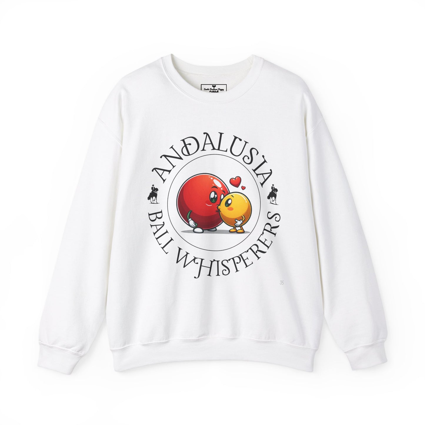 Andalusia Ball Whisperers Unisex 50% cotton/50% poly Crew - name on cuff optional