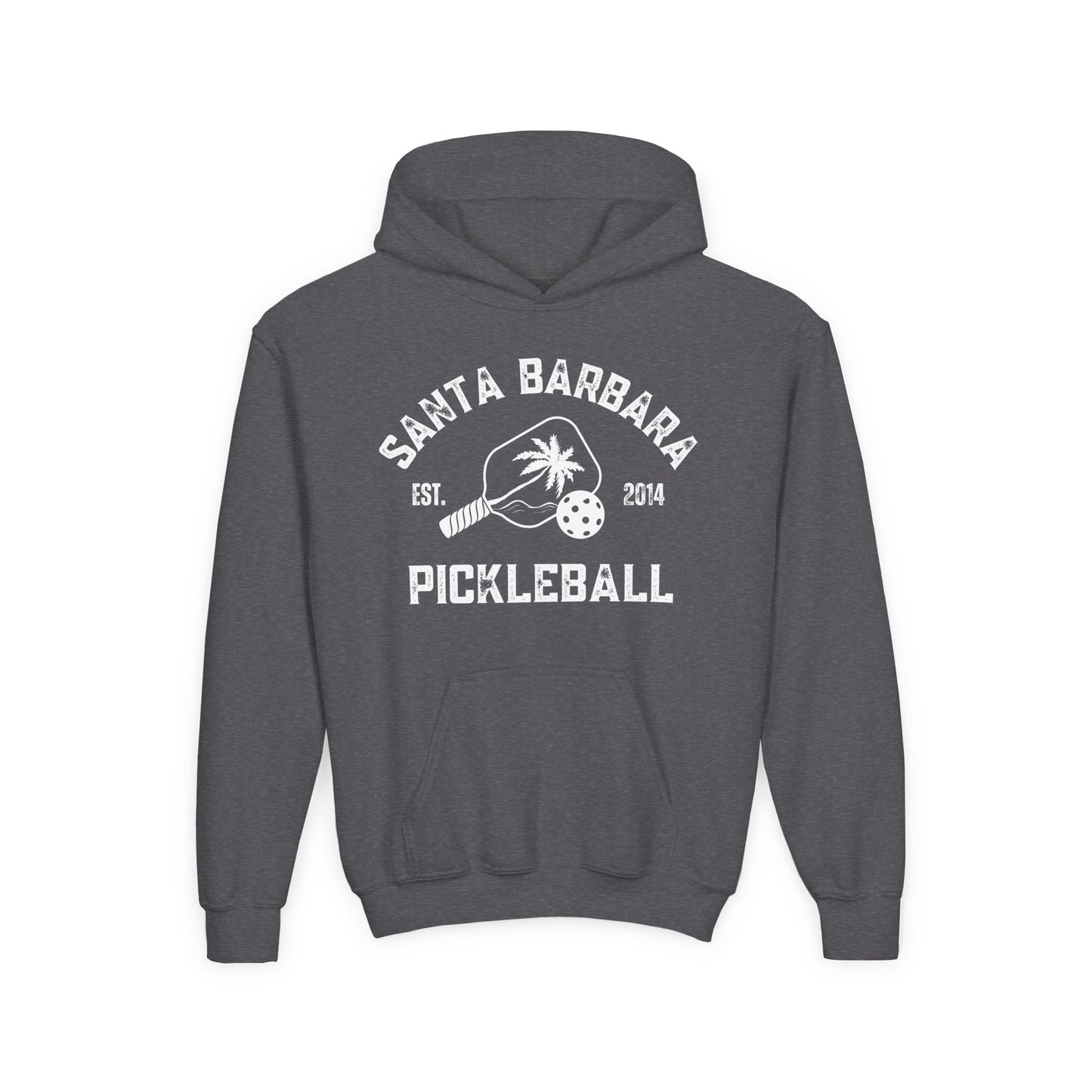 Santa Barbara Pickleball - Youth Heavy Blend Hoodie - add name back