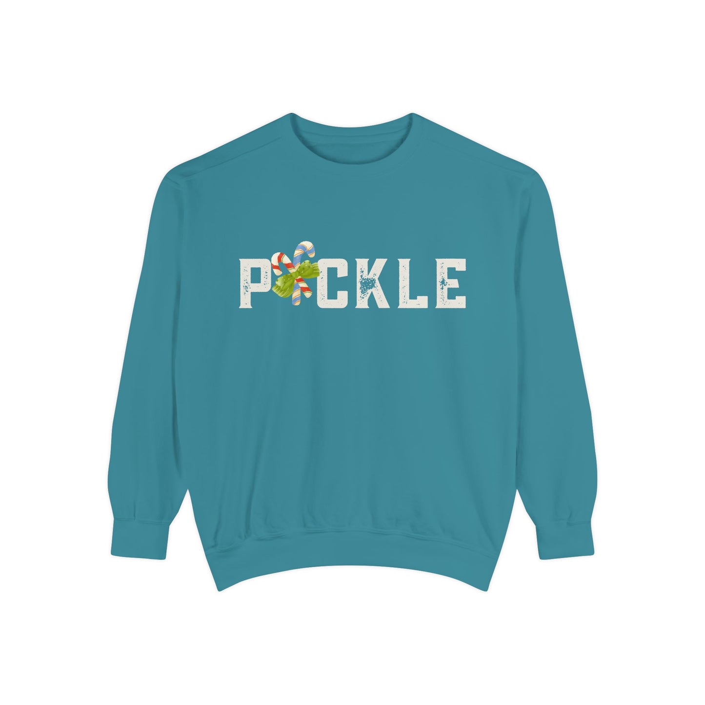 PICKLE Candy Cane MEDIUM weight Garment Dyed, Unisex Crew-Can customize back