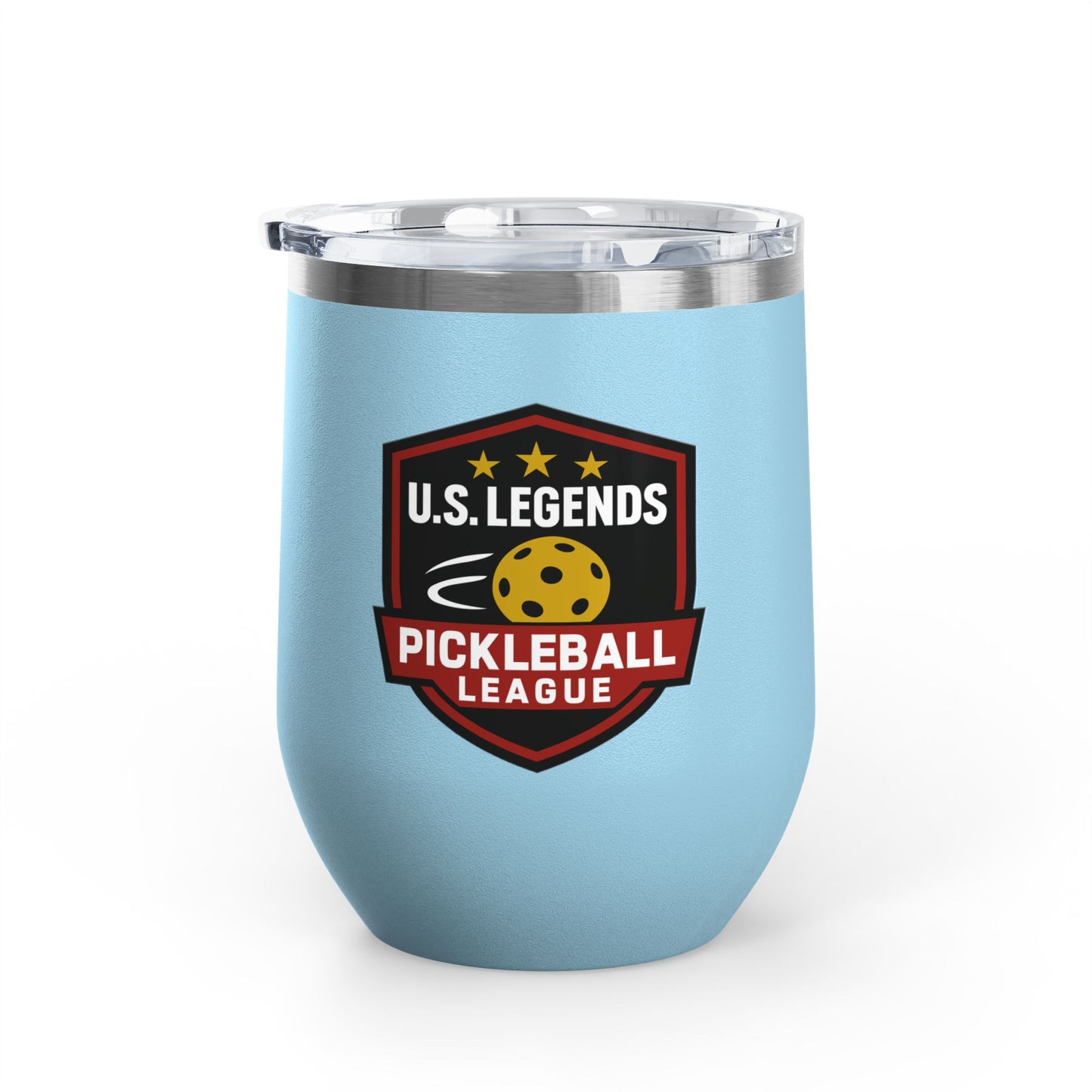 The Del Rays/US Legends Pickleball 2- sided logo Wine Tumbler, 12oz
