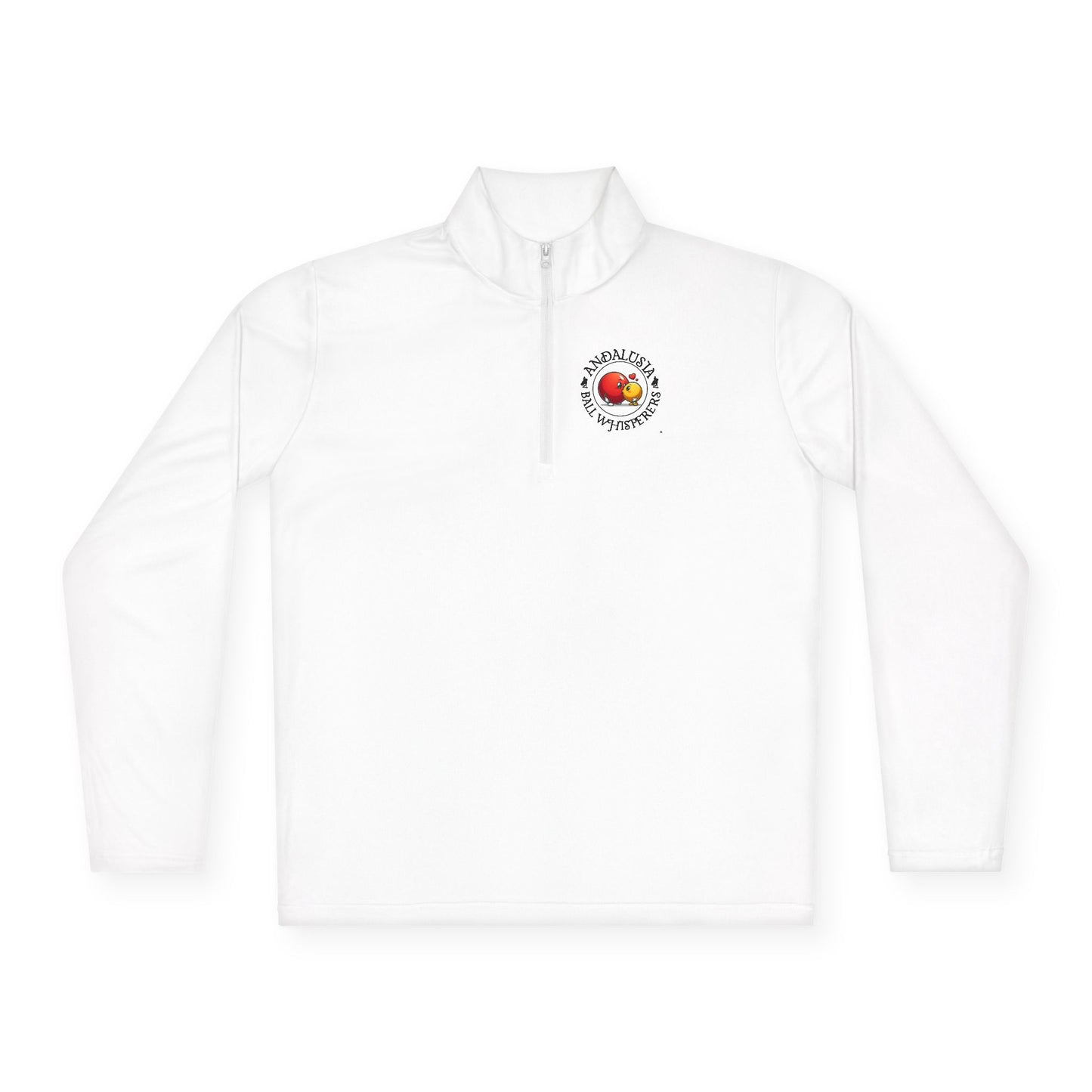 2 sided -Andalusia Ball Whisperer’s Men’s Unisex Quarter-Zip SPF 40 Moisture Wicking