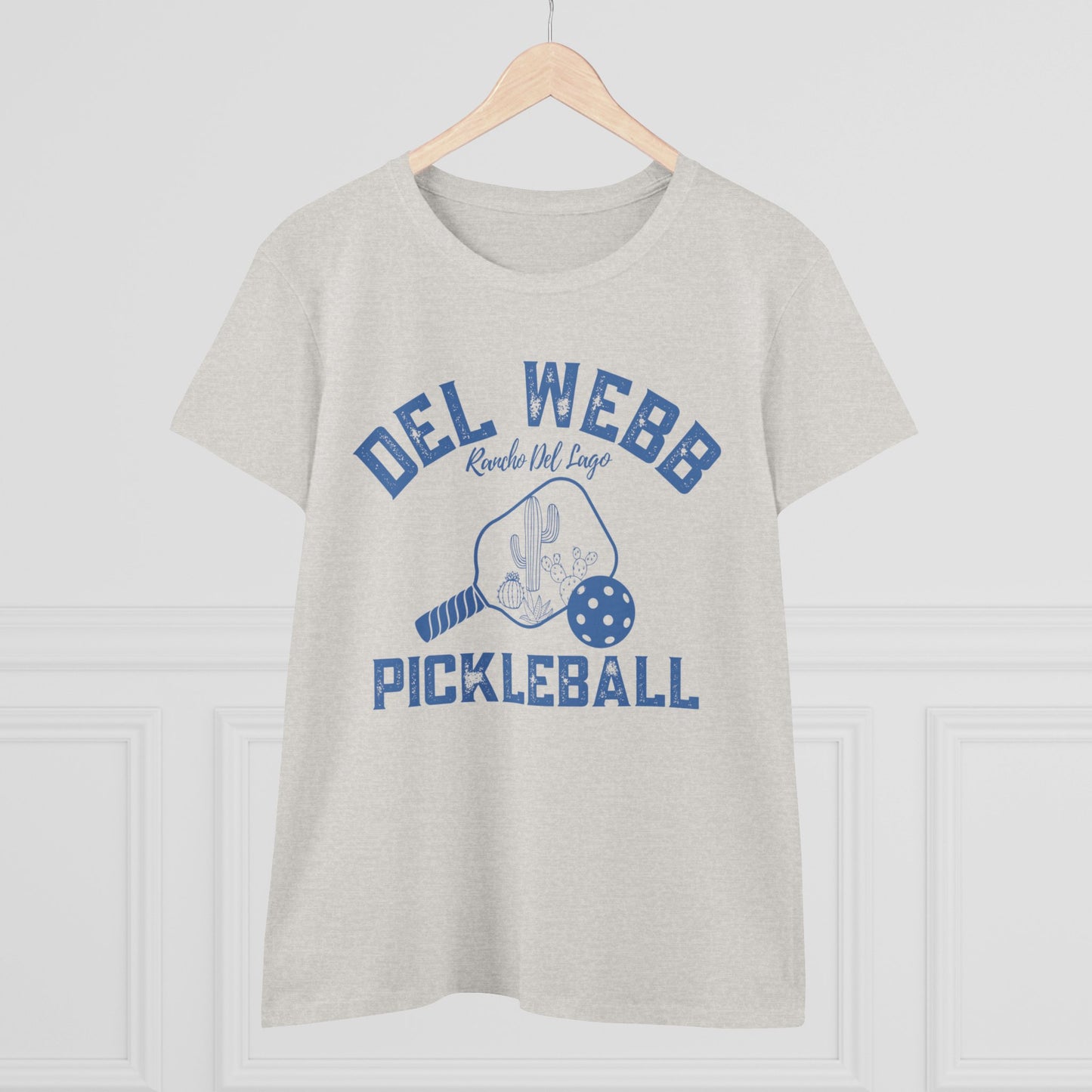 Del Webb Pickleball - Women's Midweight Cotton Tee