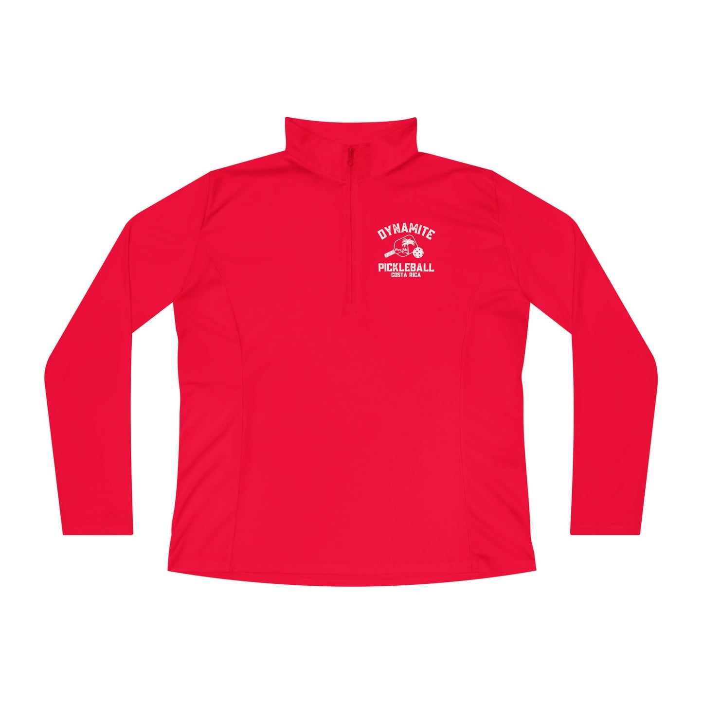 Pura Vida - Dynamite Pickleball LADIES CUT Moisture Wicking Ladies Quarter-Zip Pullover SPF 40 (can add name to back)