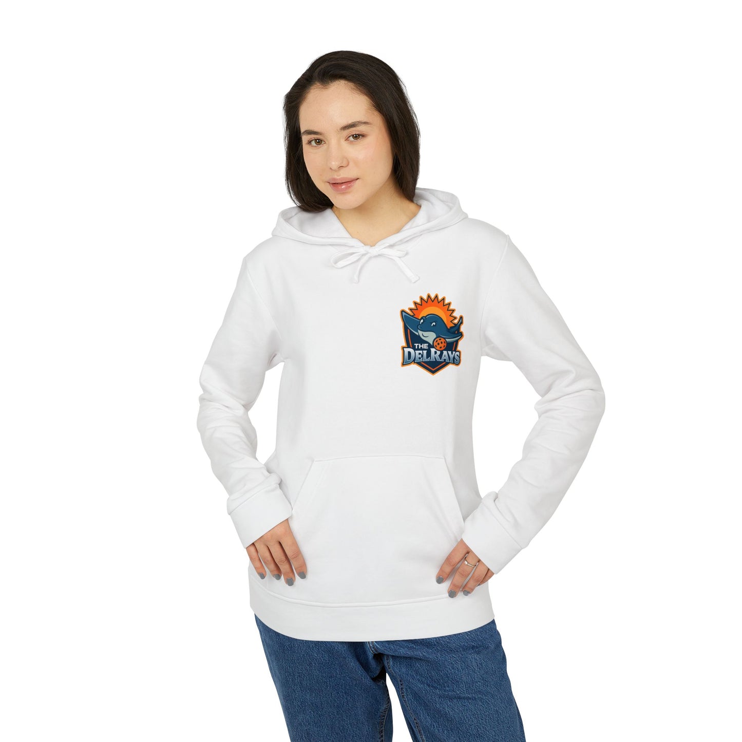 The Del Reys ADIDAS Unisex Fleece Hoodie 60% cotton/40% poly - add name