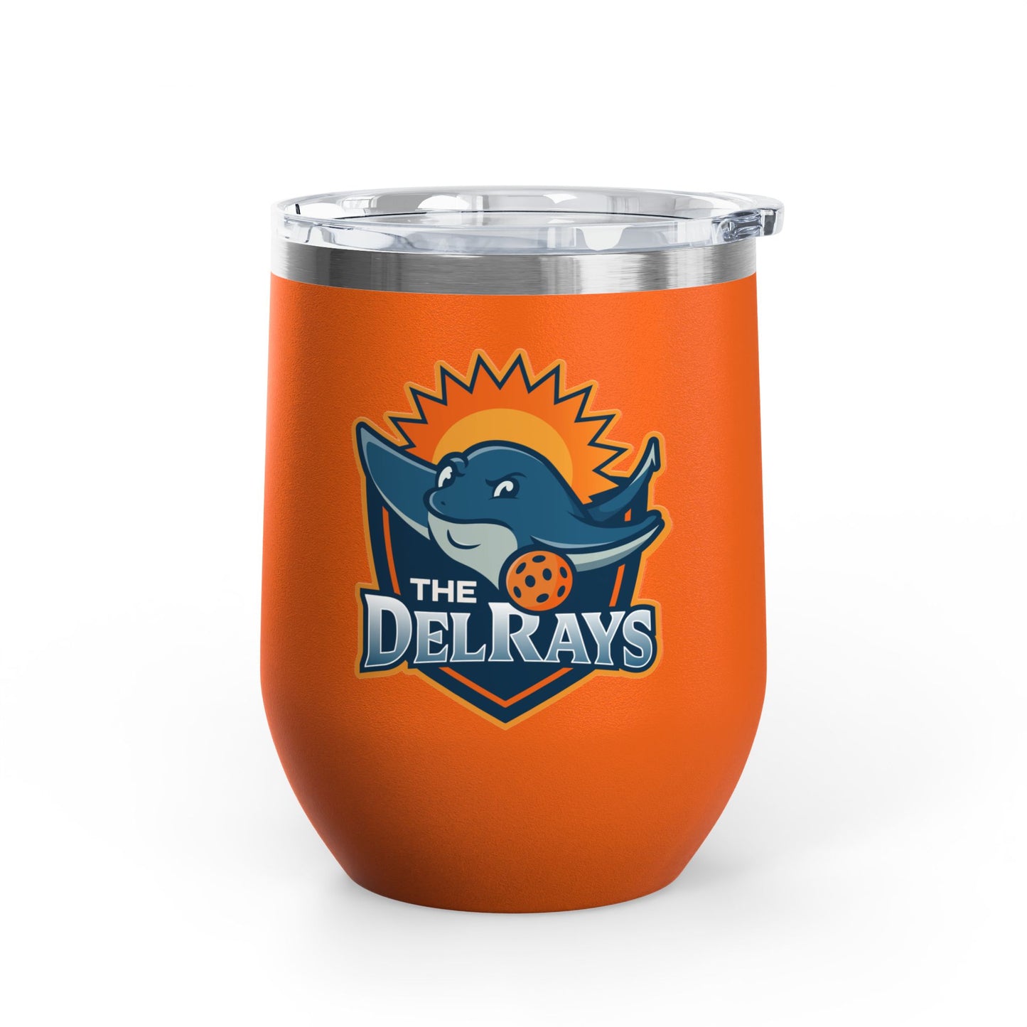 The Del Rays/US Legends Pickleball 2- sided logo Wine Tumbler, 12oz