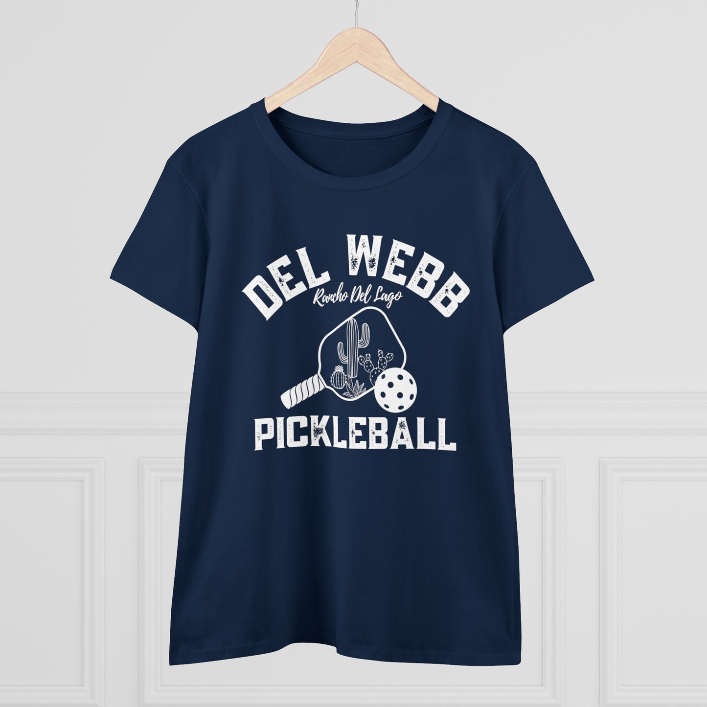 Del Webb Pickleball - Women's Midweight Cotton Tee
