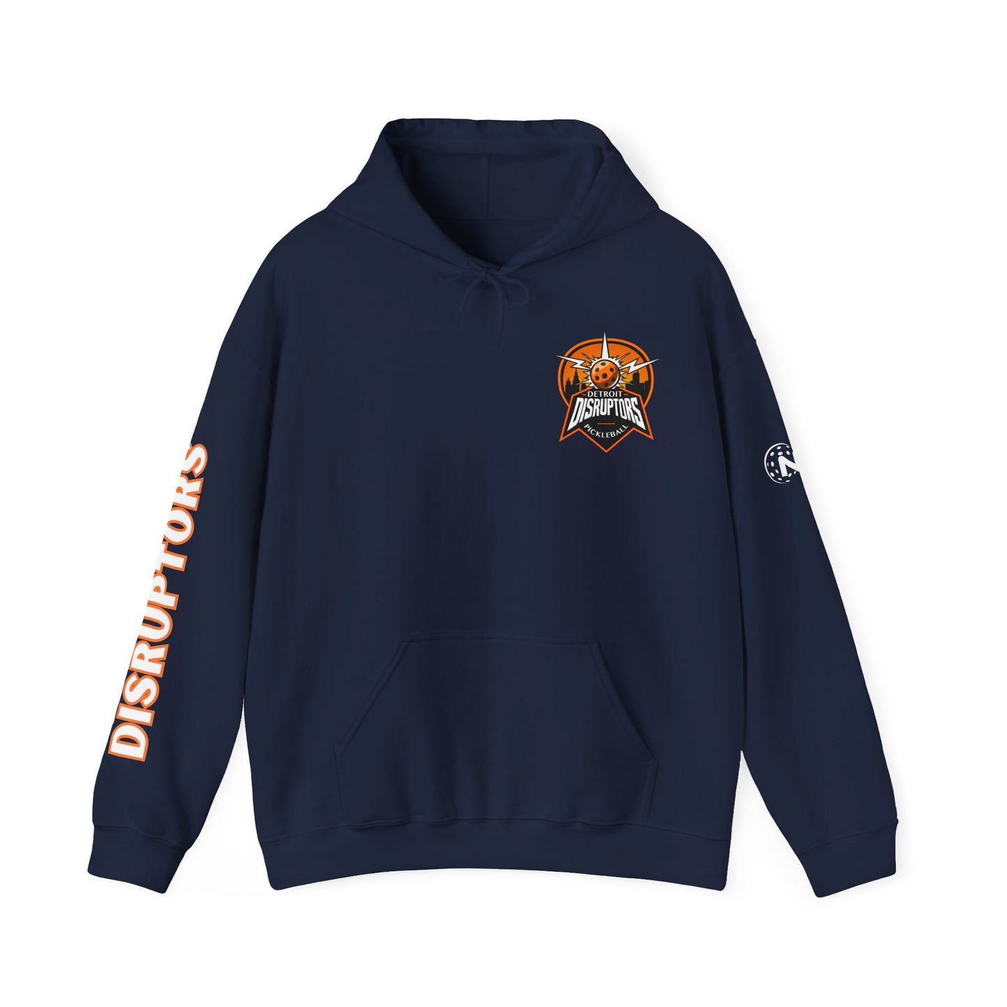 Detroit Disruptors Unisex Hoodie - Customize Sleeve or Back w/ Name - 50% cotton/poly (add in instructions)
