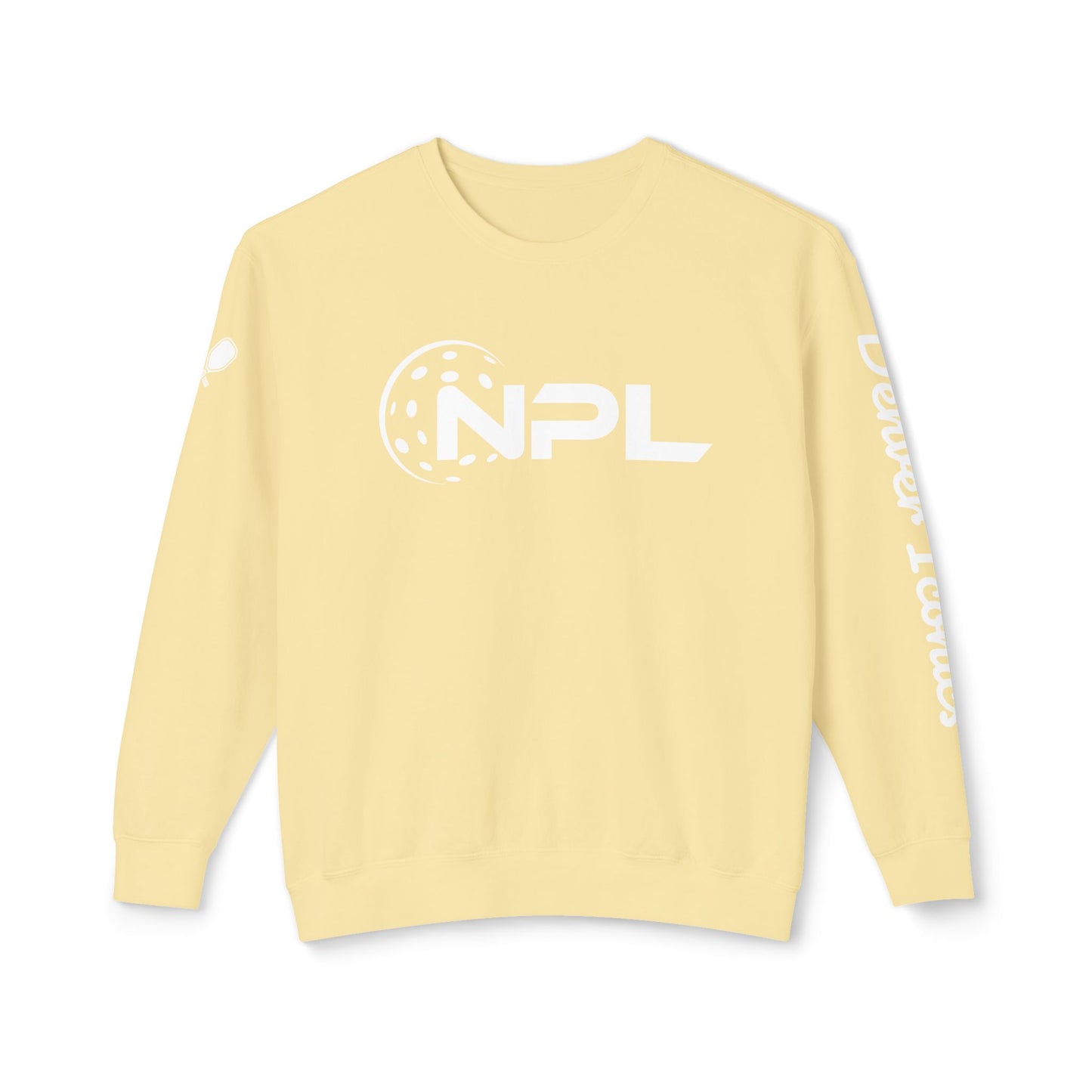 NPL Garment Dyed- Denver Iconics - Unisex 100% Cotton Lightweight Crew - Customize Sleeve w/ Name