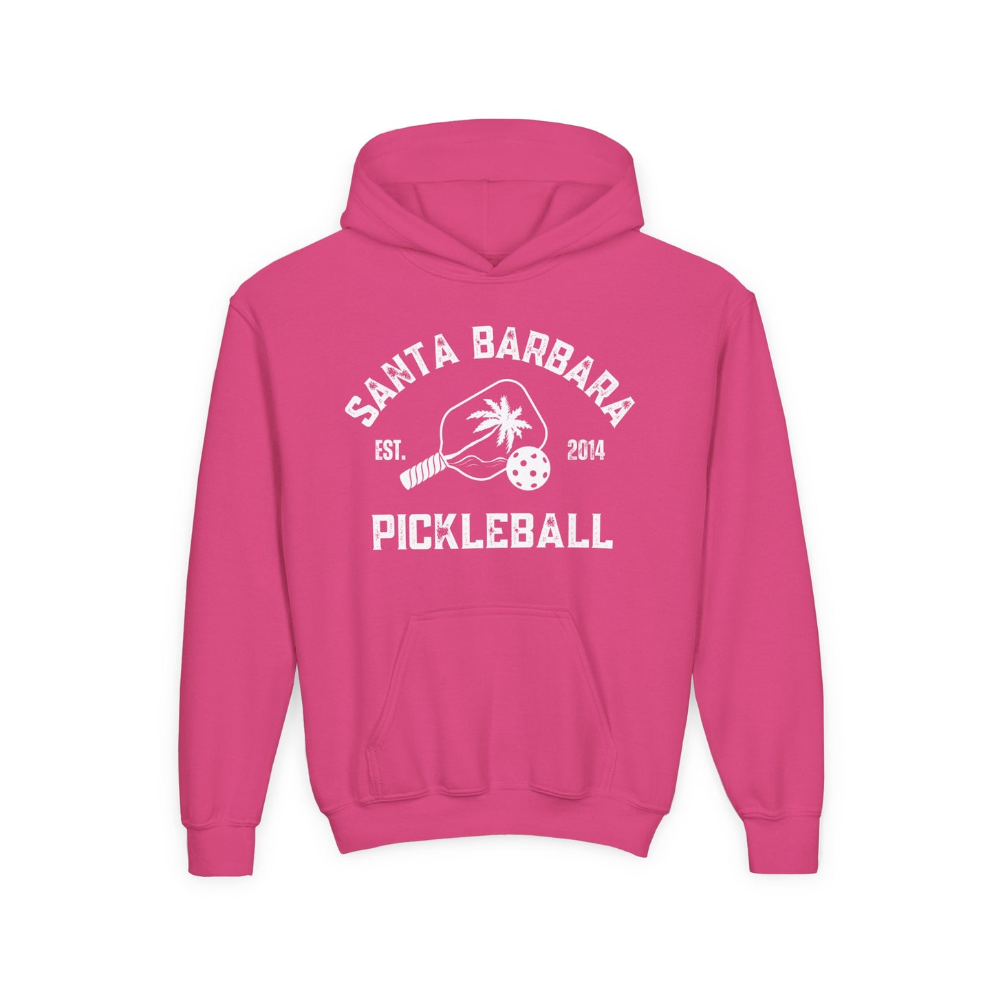 Santa Barbara Pickleball - Youth Heavy Blend Hoodie - add name back