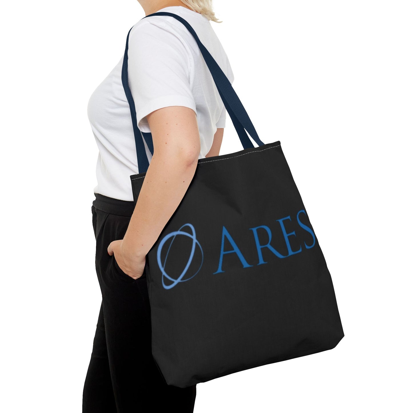 Ares Logo Tote Bag - Stylish Black Carryall for Everyday Use