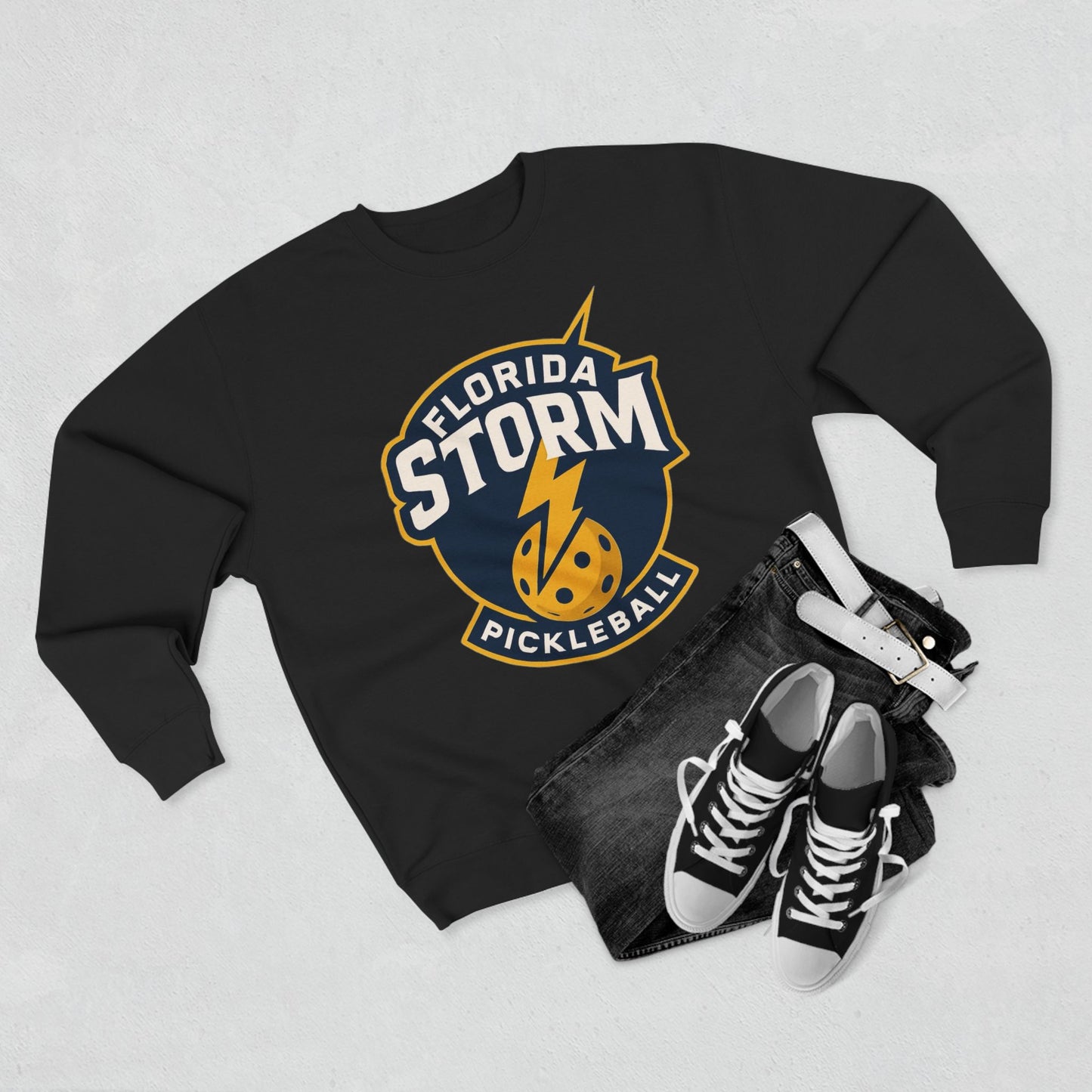 Florida Storm Unisex Crew- 2 sided (can personalize) warmer  80% cotton, 20% polyester