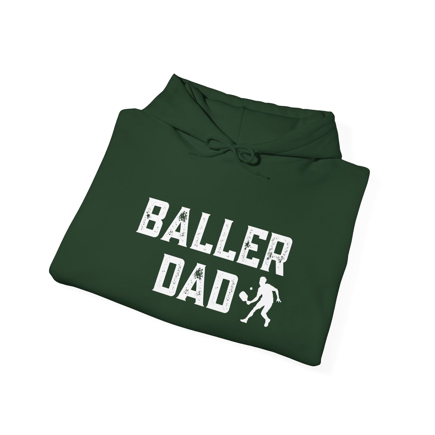 Baller Dad - Better than a Pickleball Dad - Unisex 50/50 Hoodie (can customize name on sleeve or back)