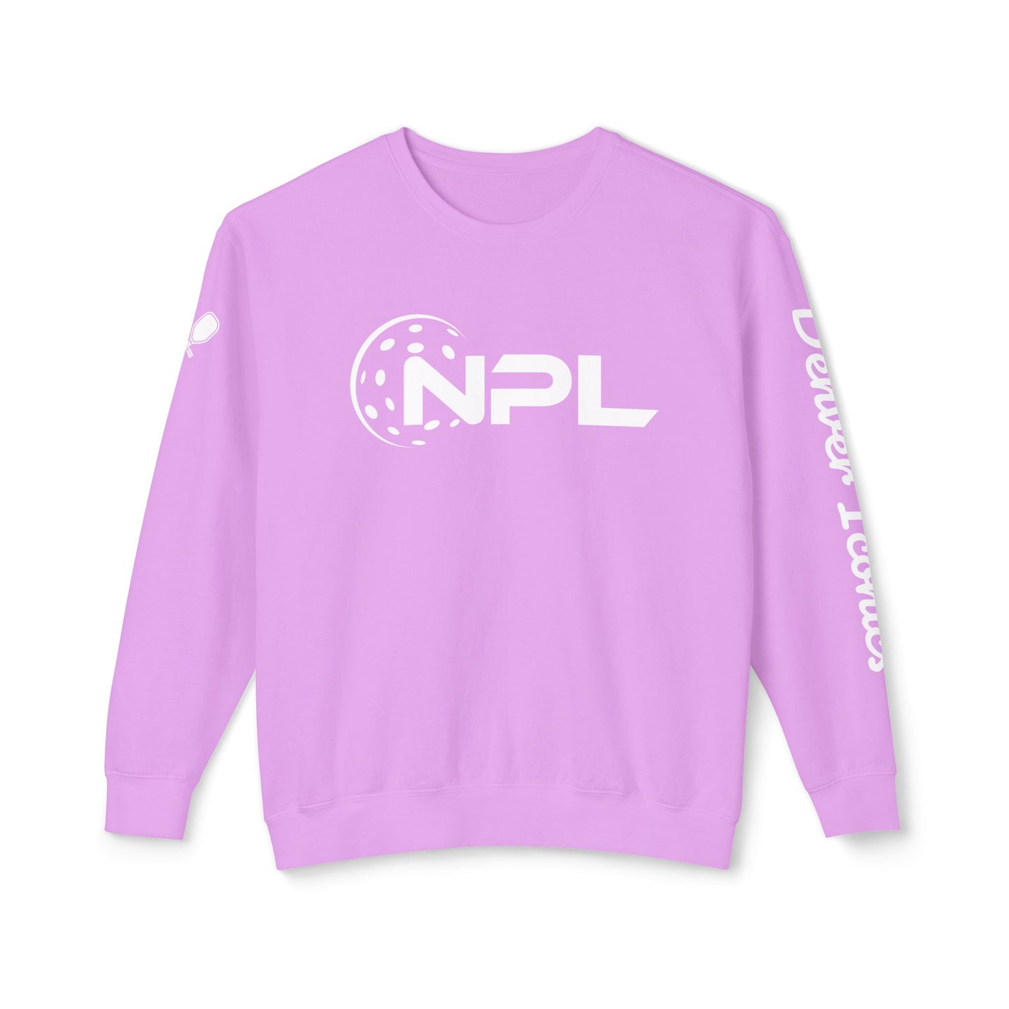 NPL Garment Dyed- Denver Iconics - Unisex 100% Cotton Lightweight Crew - Customize Sleeve w/ Name