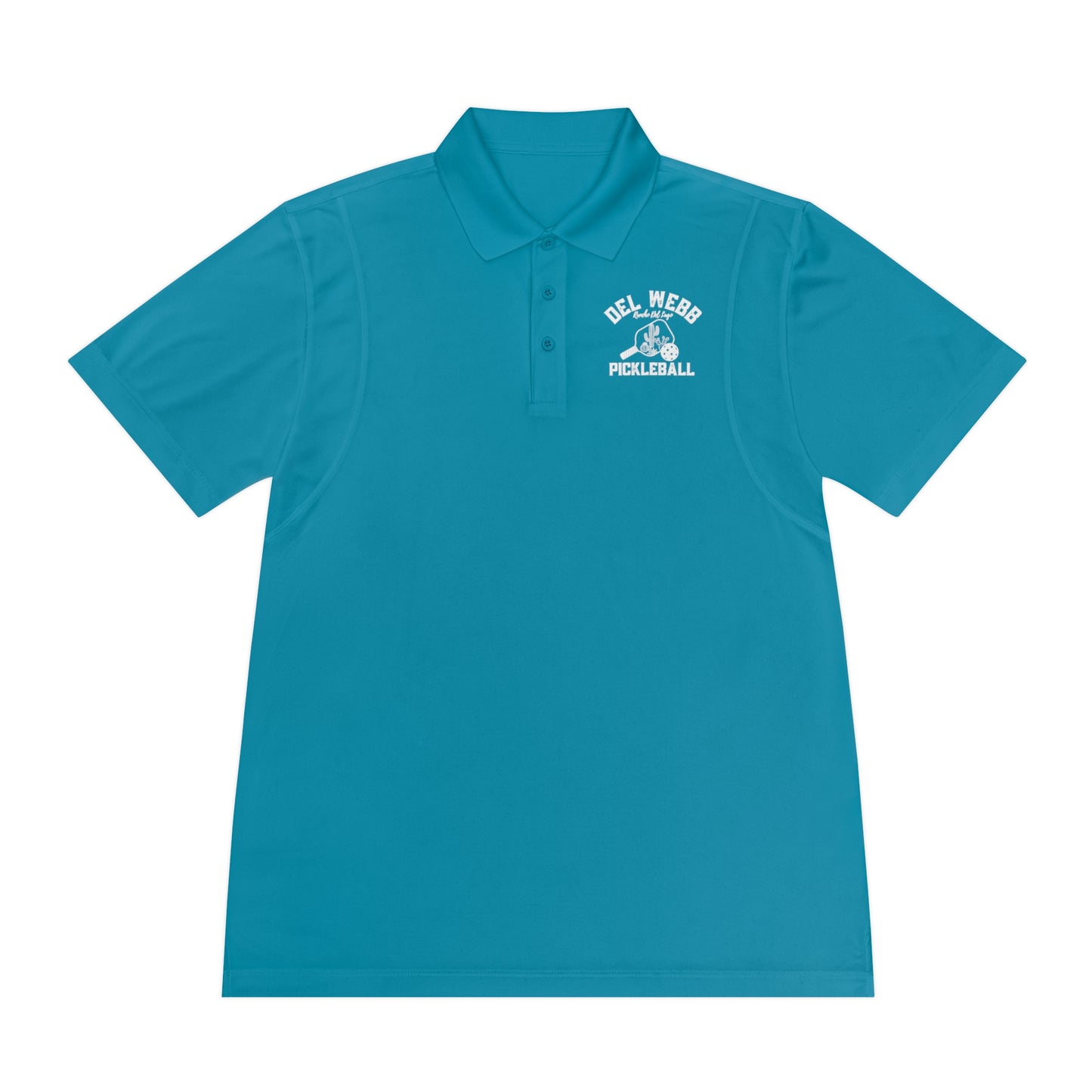 Del Webb Pickleball Men's Sport Polo Shirt. Can customize back