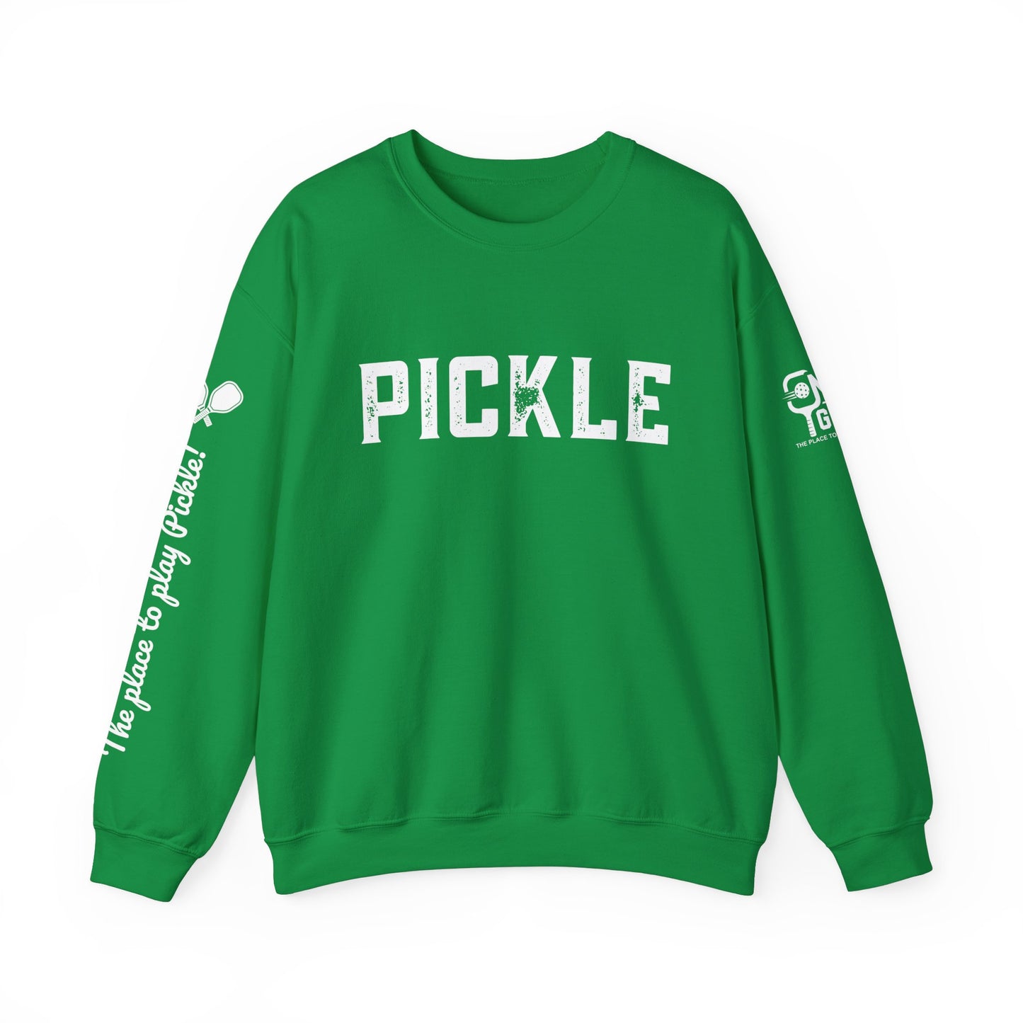 Net Game PICKLE Distressed Crew- add name under paddle, free