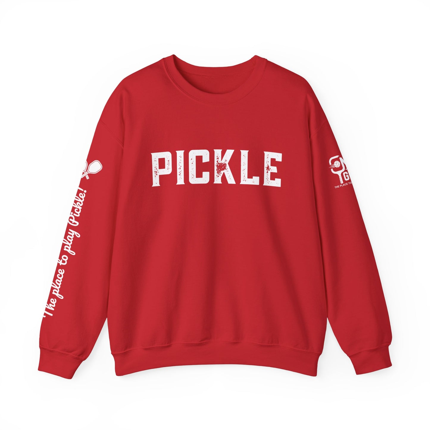 Net Game PICKLE Distressed Crew- add name under paddle, free