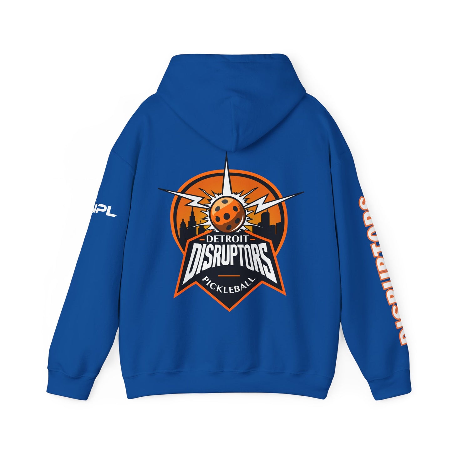 Detroit Disruptors Unisex Hoodie - Customize Sleeve or Back w/ Name - 50% cotton/poly (add in instructions)