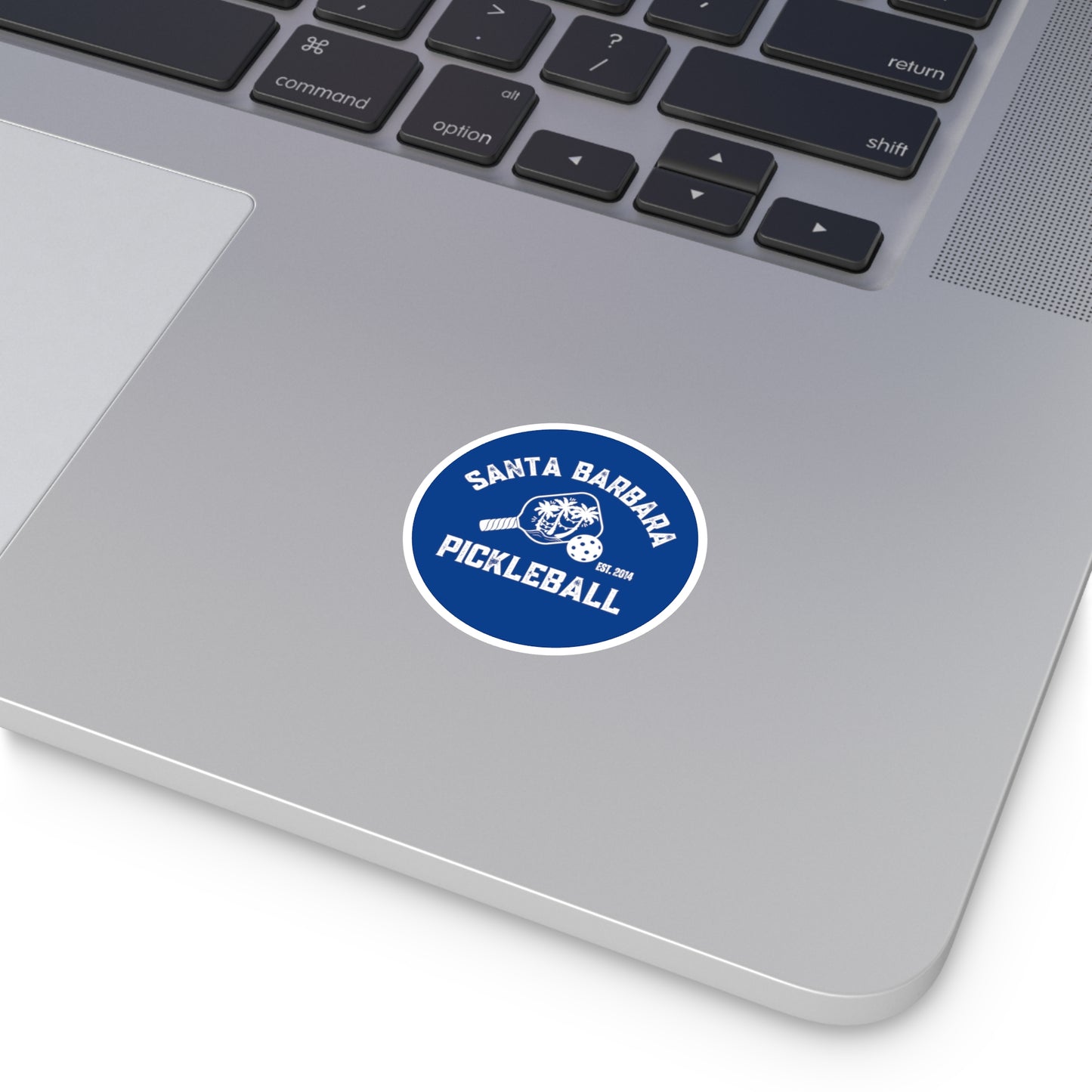 Santa Barbara Pickleball Round Stickers, Indoor\Outdoor