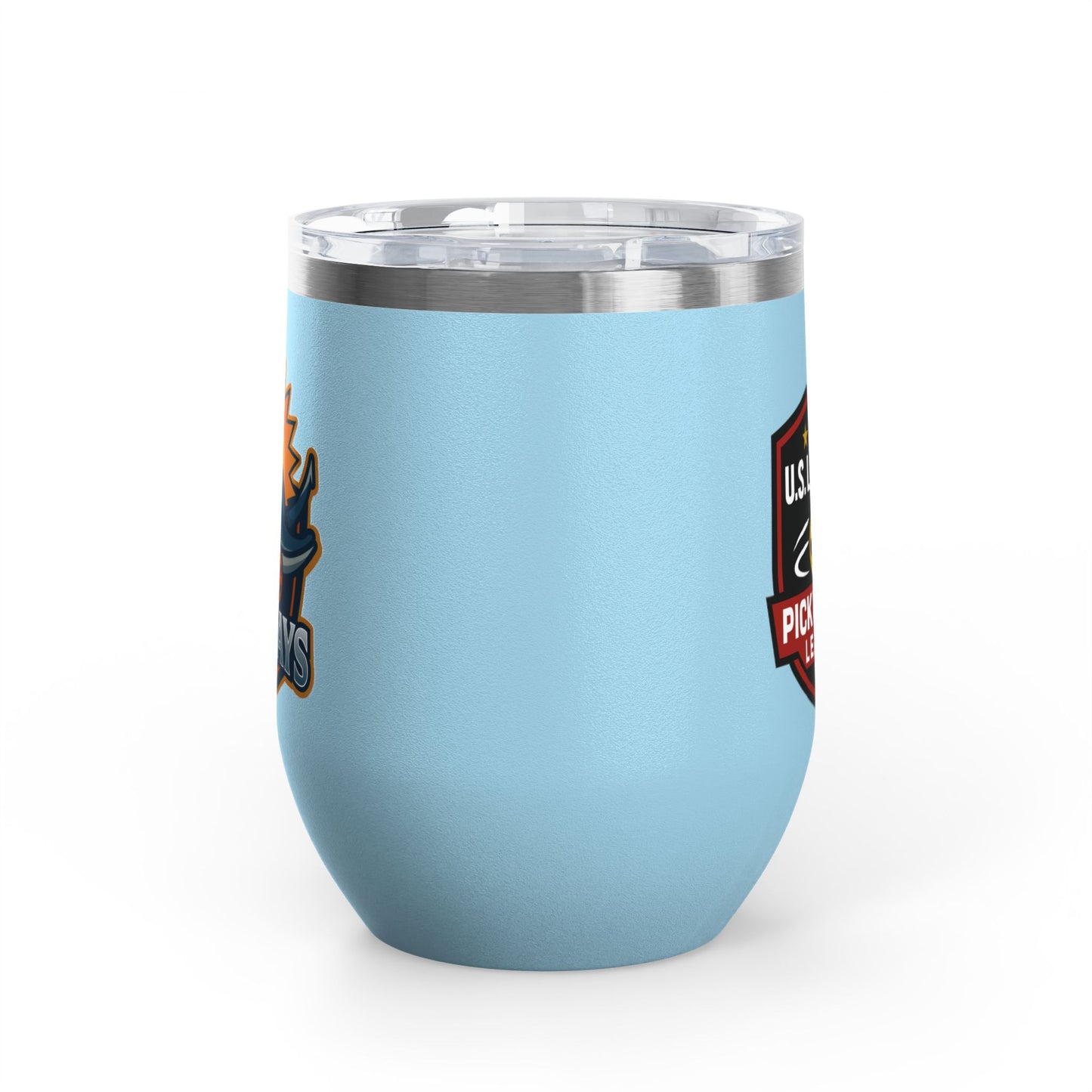 The Del Rays/US Legends Pickleball 2- sided logo Wine Tumbler, 12oz