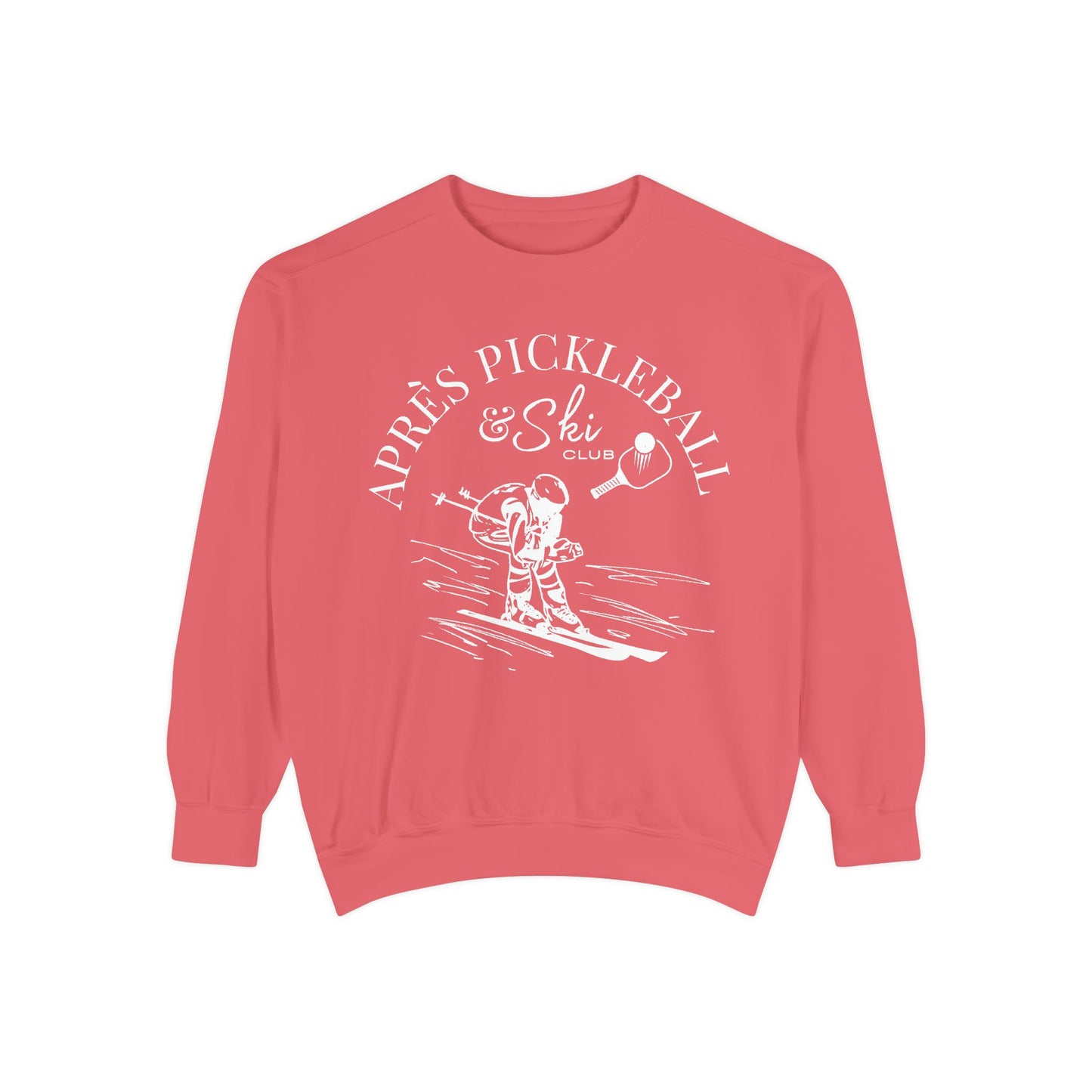 APRE’S PICKLEBALL & SKI Unisex Garment-Dyed CREW - medium weight