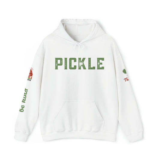 The Pickleball Farm Hoodie - PICKLE front-customize sleeves