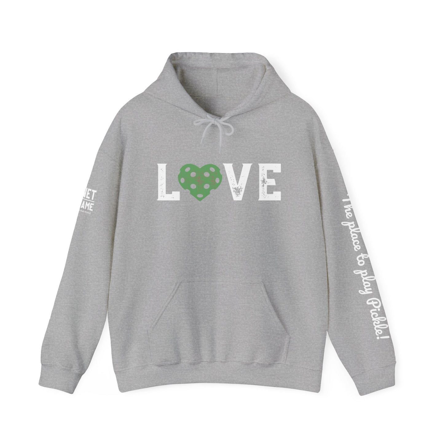 Net Game Pickle - LOVE Hoodie. No name on sleeve version