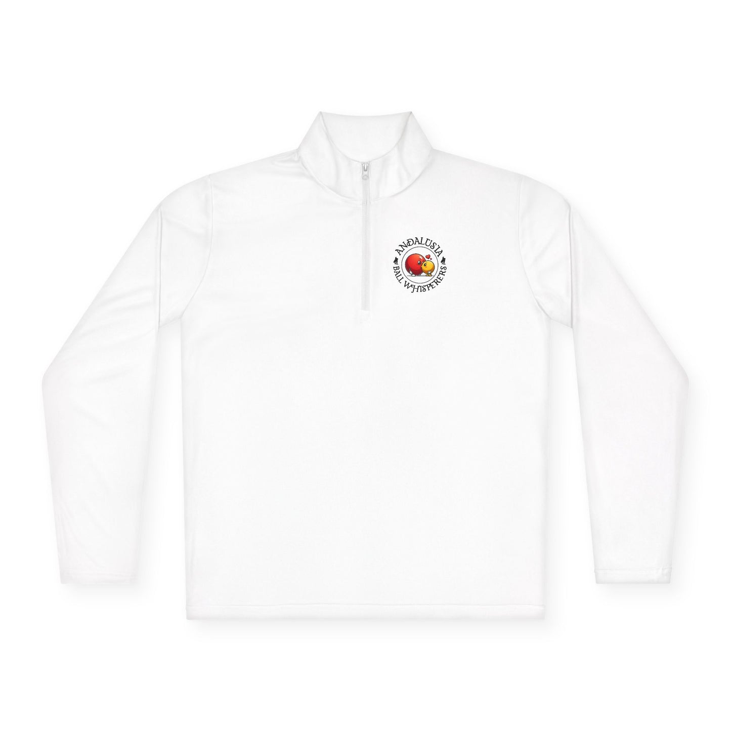 1 sided -Andalusia Ball Whisperer’s Men’s Unisex Quarter-Zip SPF 40 Moisture Wicking