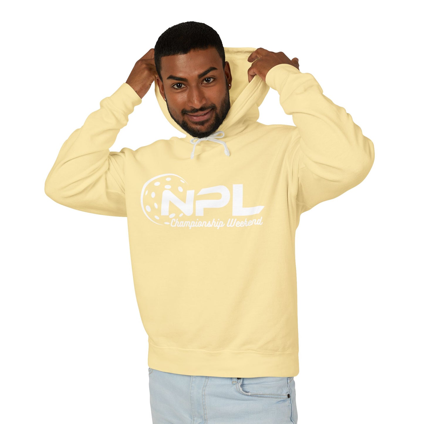 NPL Championship Weekend -Garment Dyed Unisex Lightweight Hoodie - Customize back