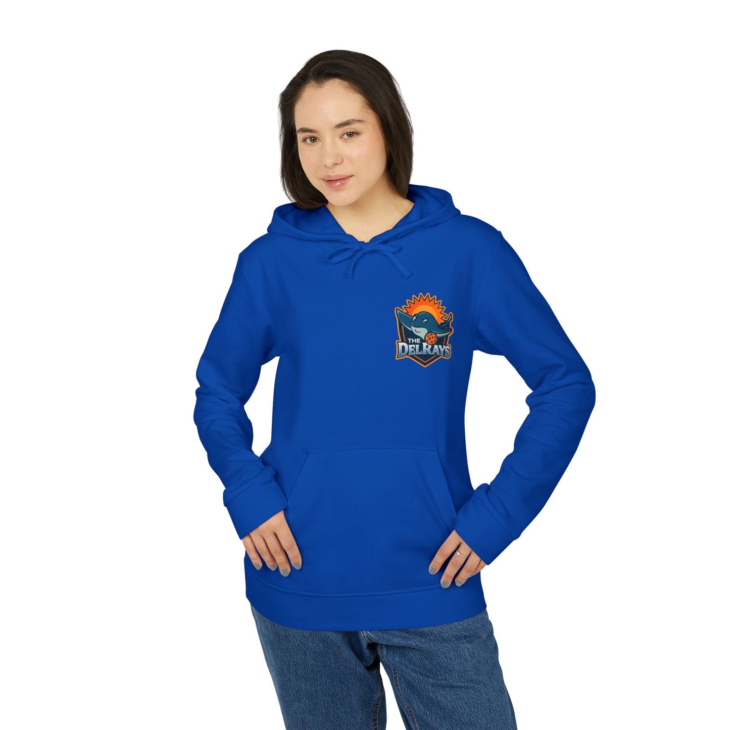 The Del Reys ADIDAS Unisex Fleece Hoodie 60% cotton/40% poly - add name