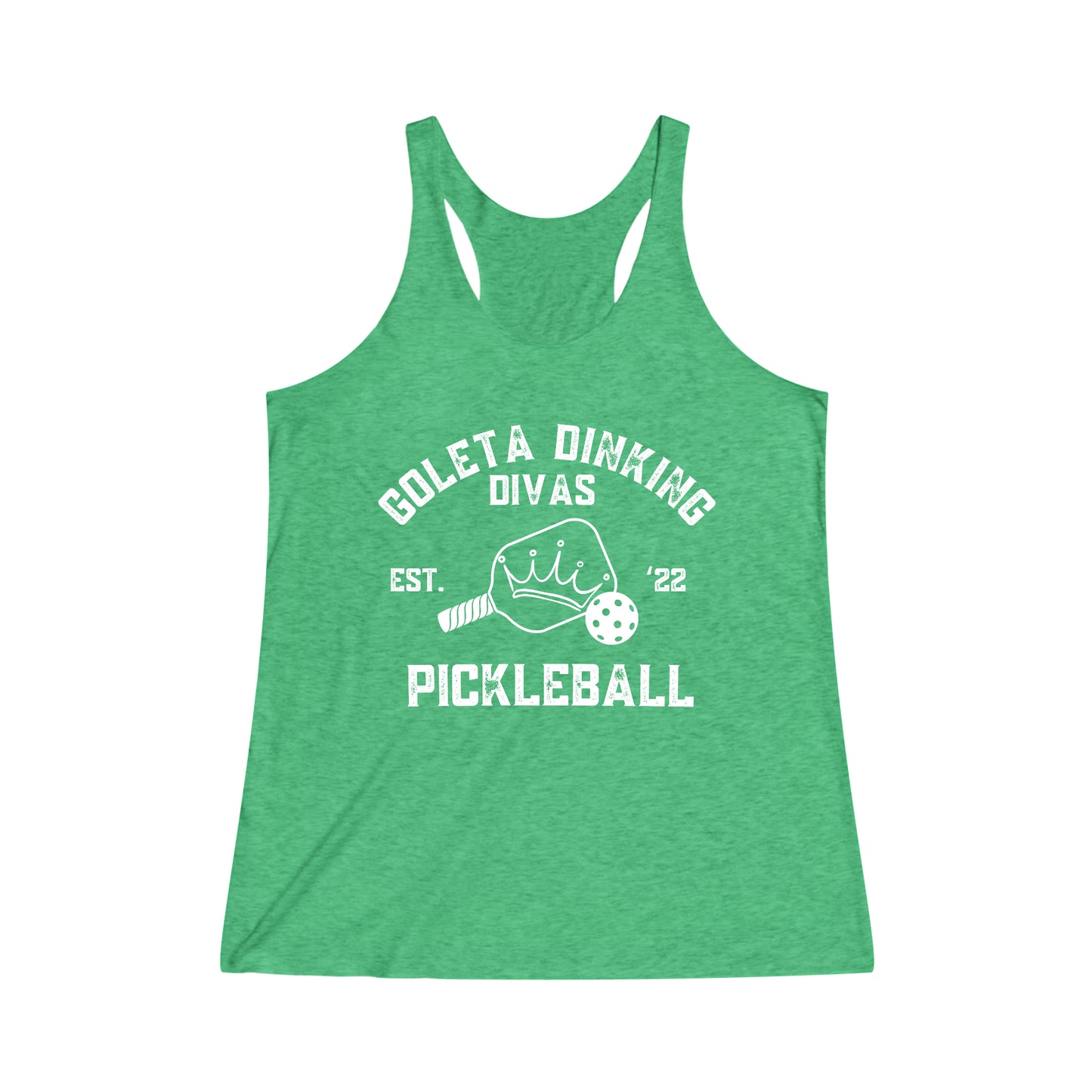 Goleta Dinking Divas - Women's Tri-Blend Racerback Tank