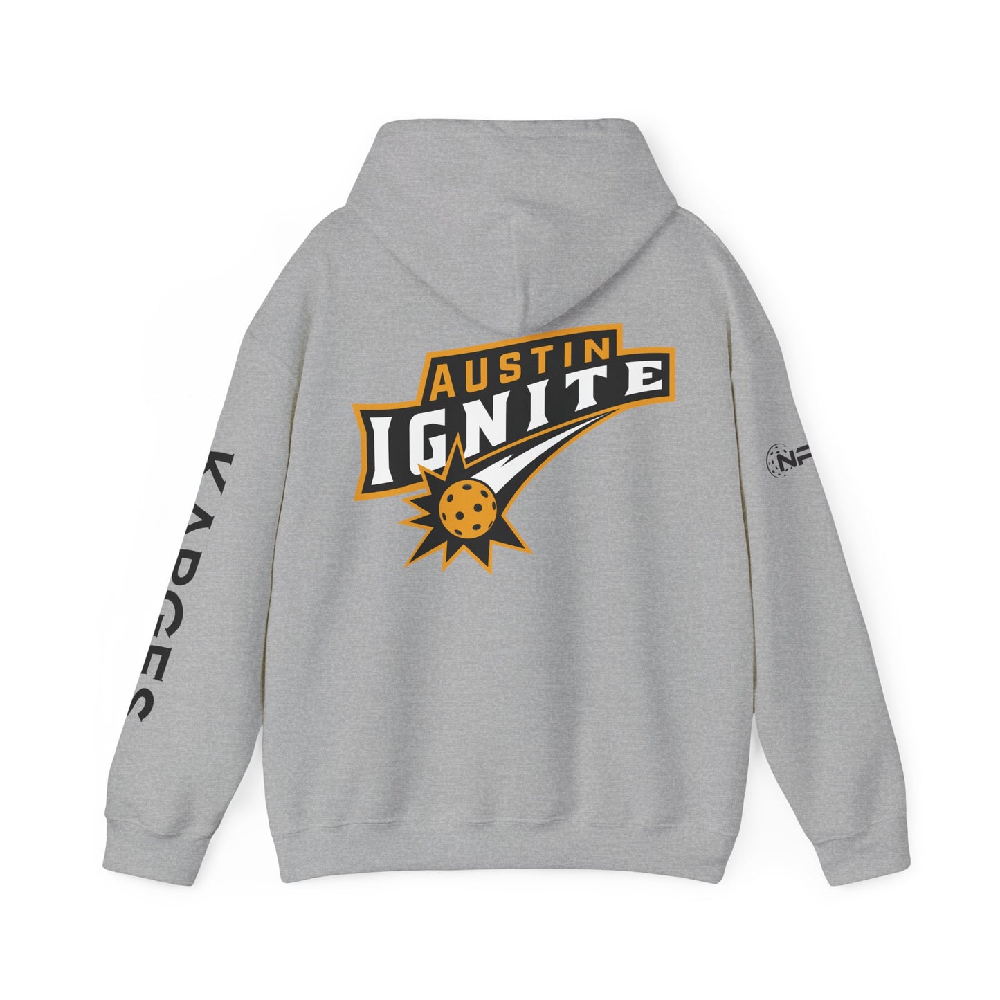 Austin Ignite NPL Team (All caps last name sleeve) Large logo back