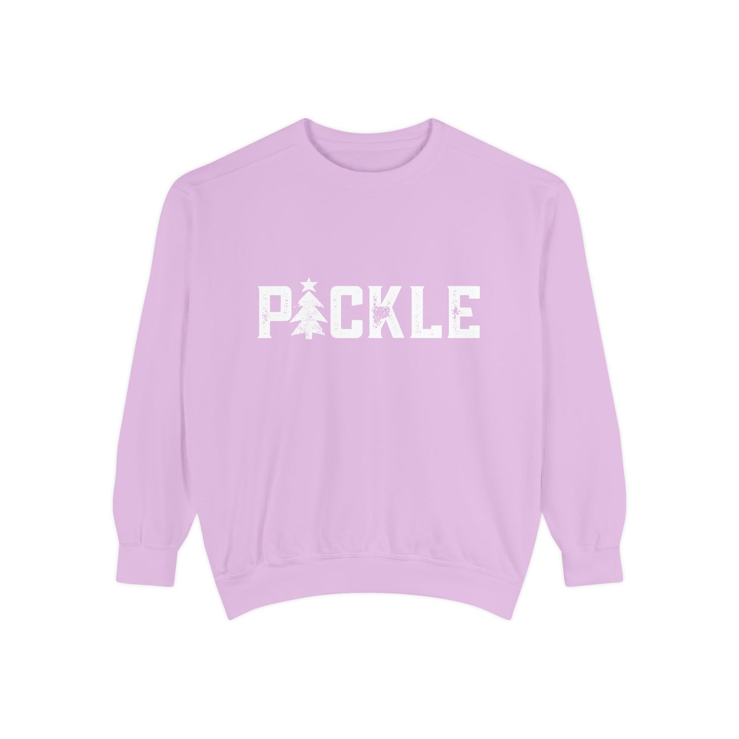 PICKLE Tree Medium Weight Unisex Garment Dyed Collegiate Crew - can custom,I’ve back